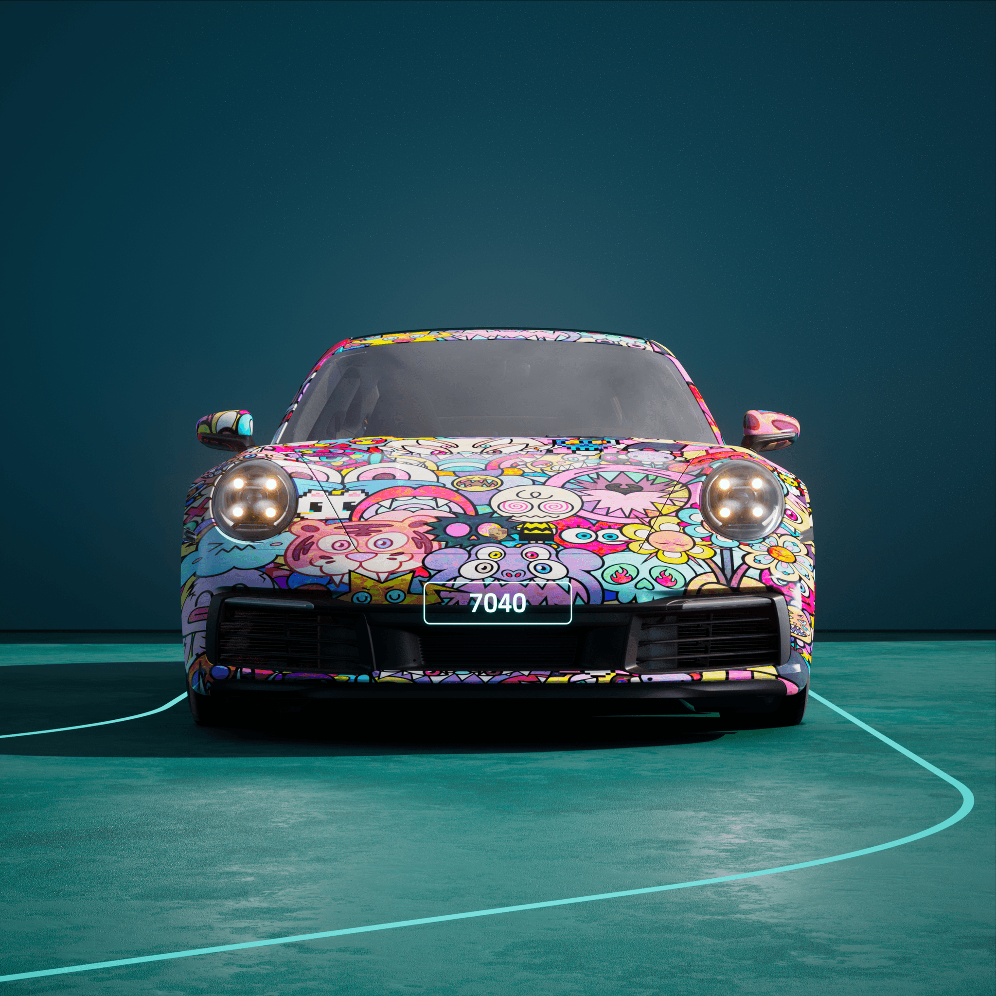 The PORSCHΞ 911 7040 image in phase