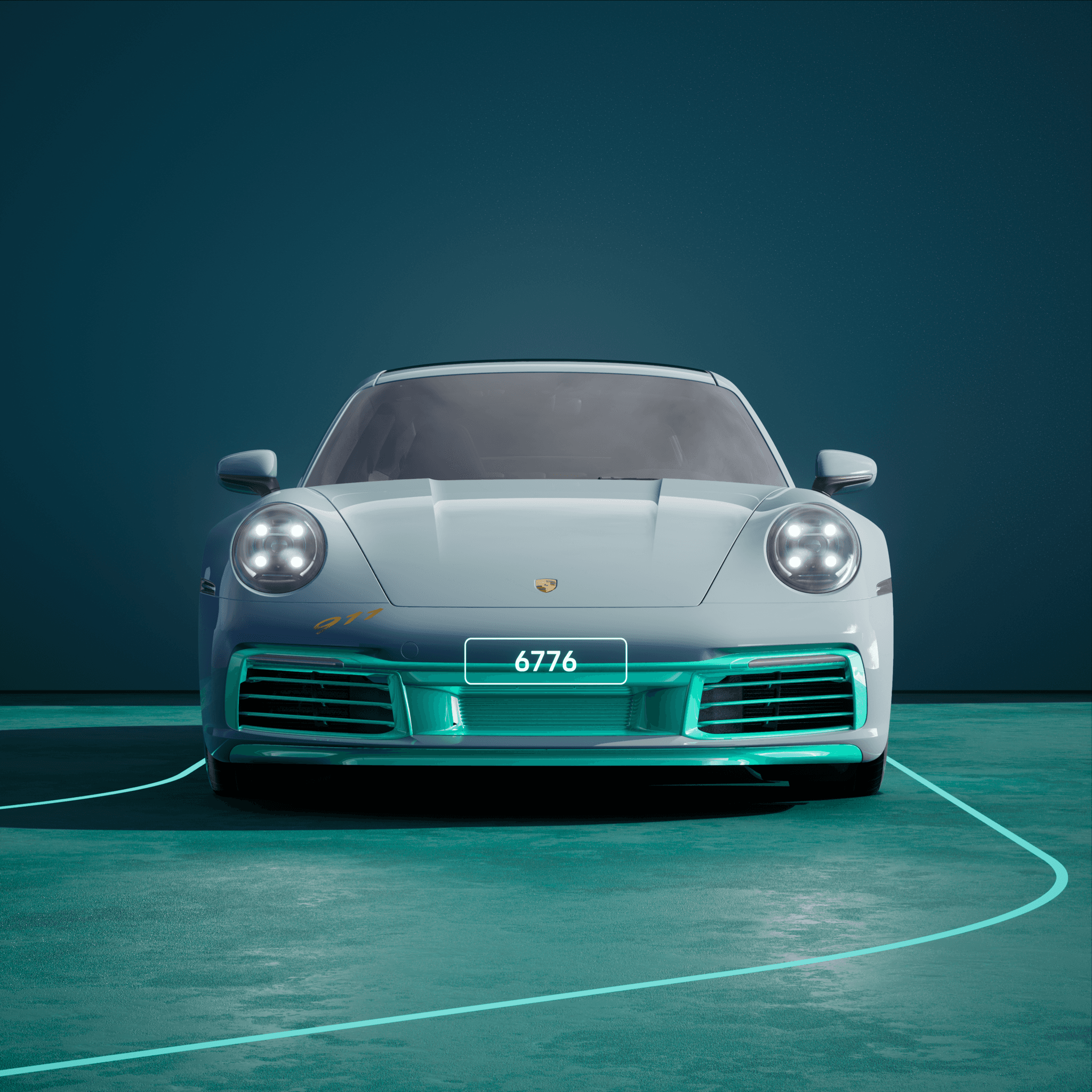 The PORSCHΞ 911 6776 image in phase