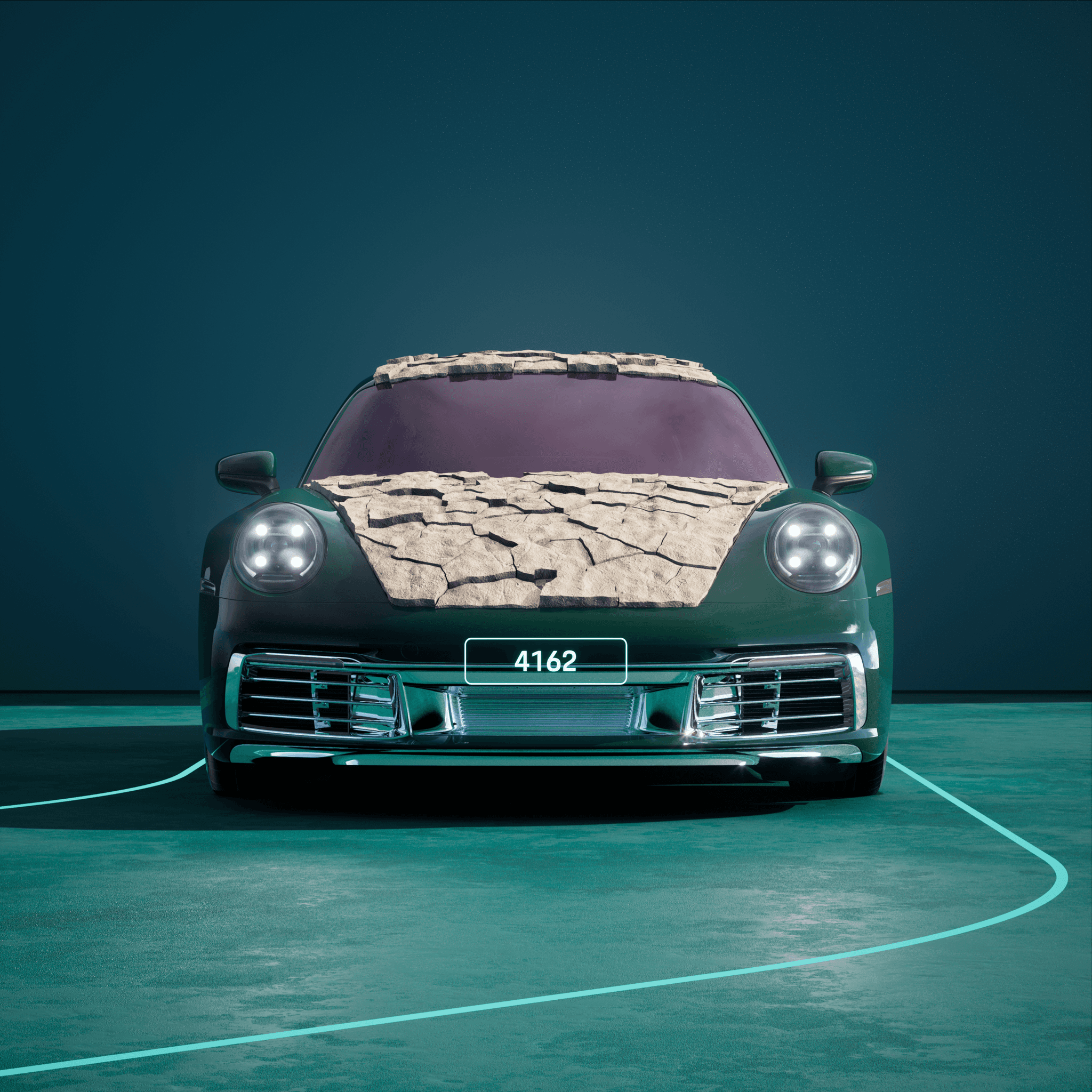 The PORSCHΞ 911 4162 image in phase