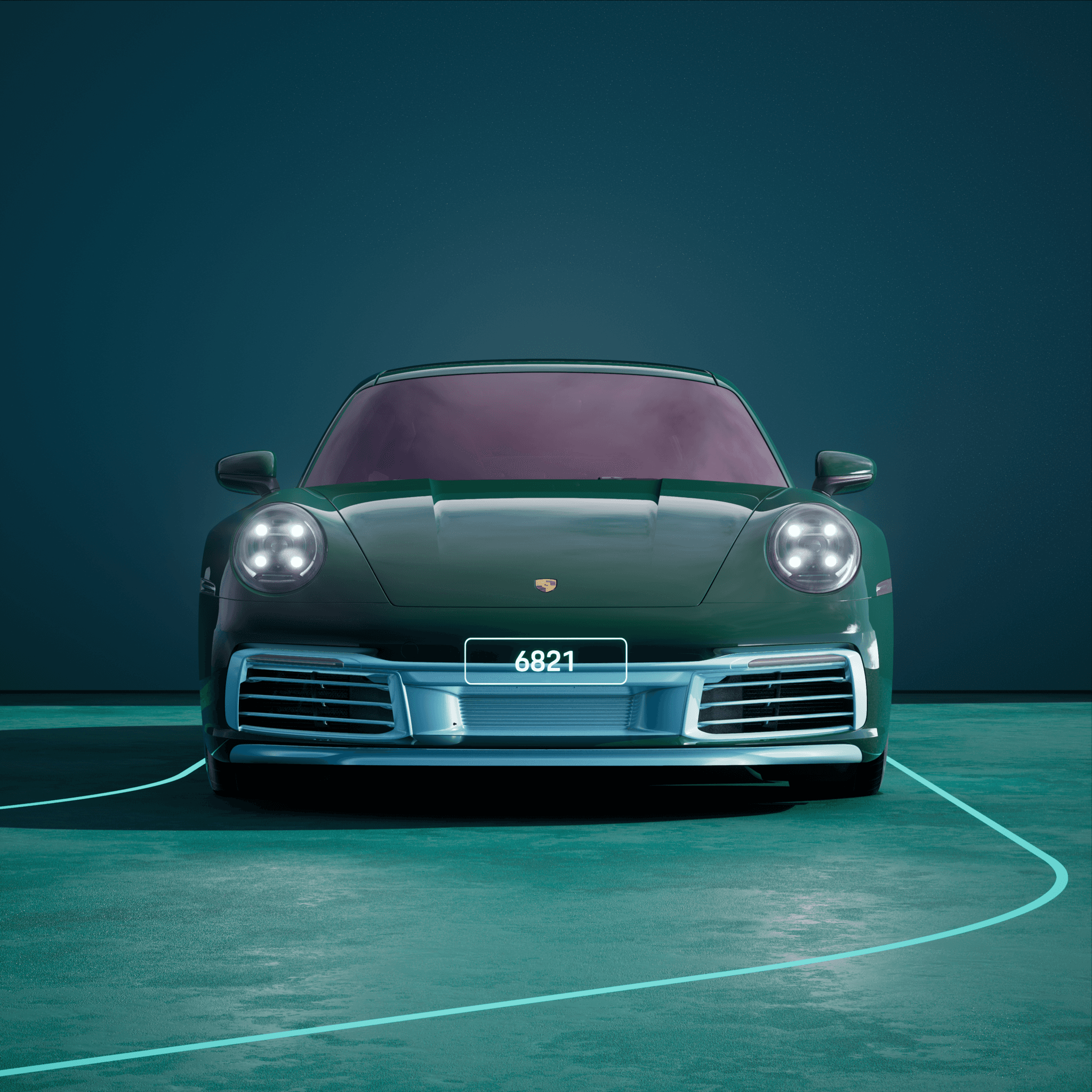 The PORSCHΞ 911 6821 image in phase