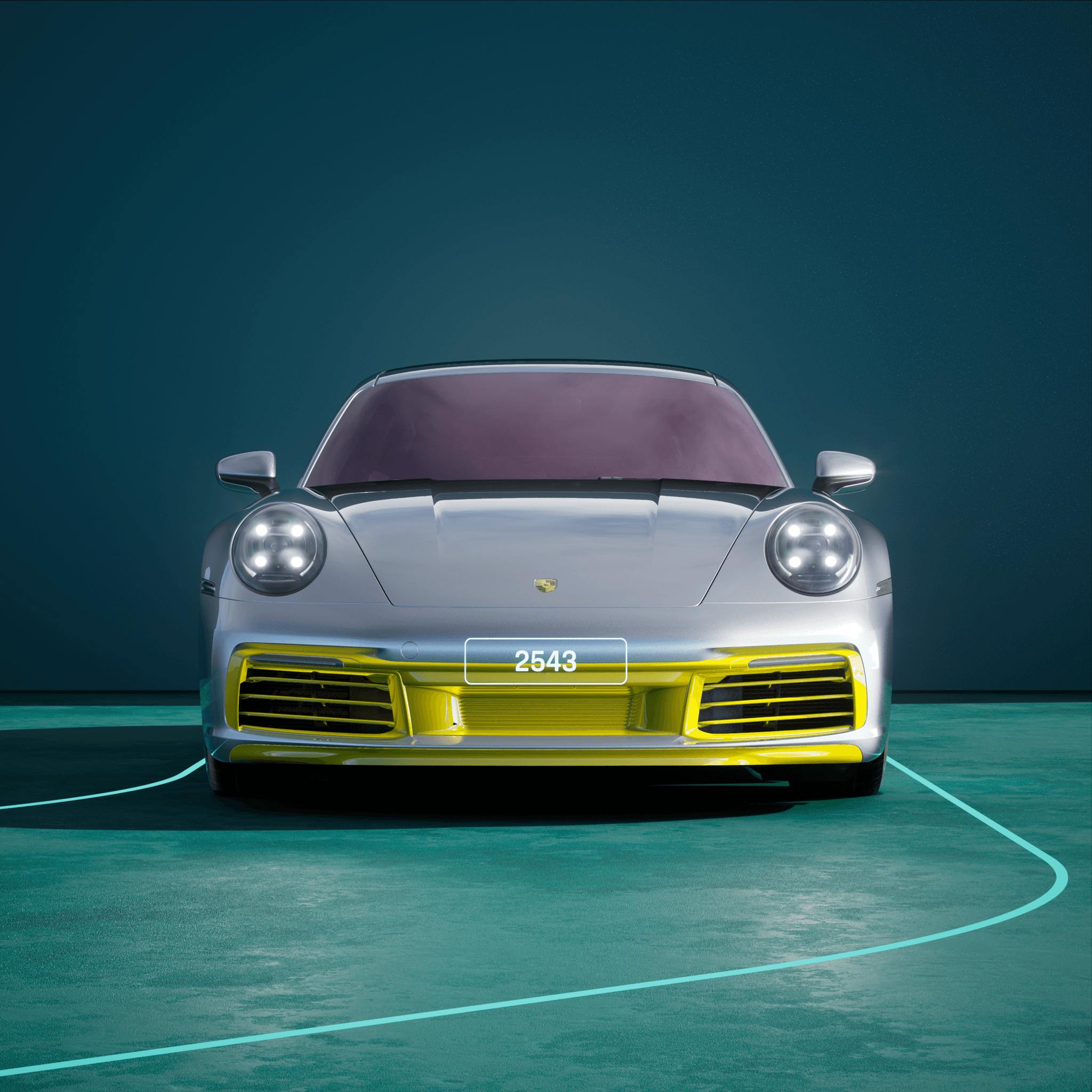 The PORSCHΞ 911 2543 image in phase