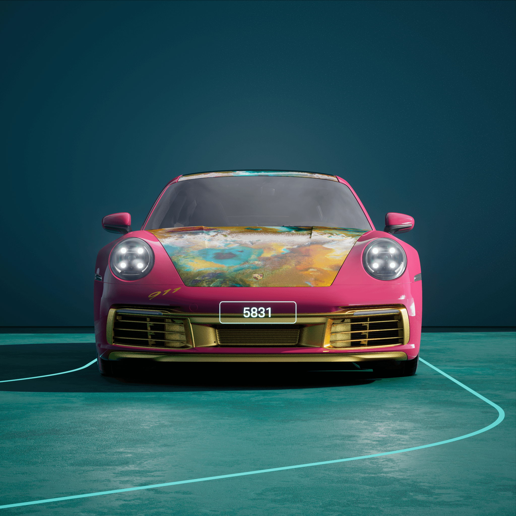 The PORSCHΞ 911 5831 image in phase