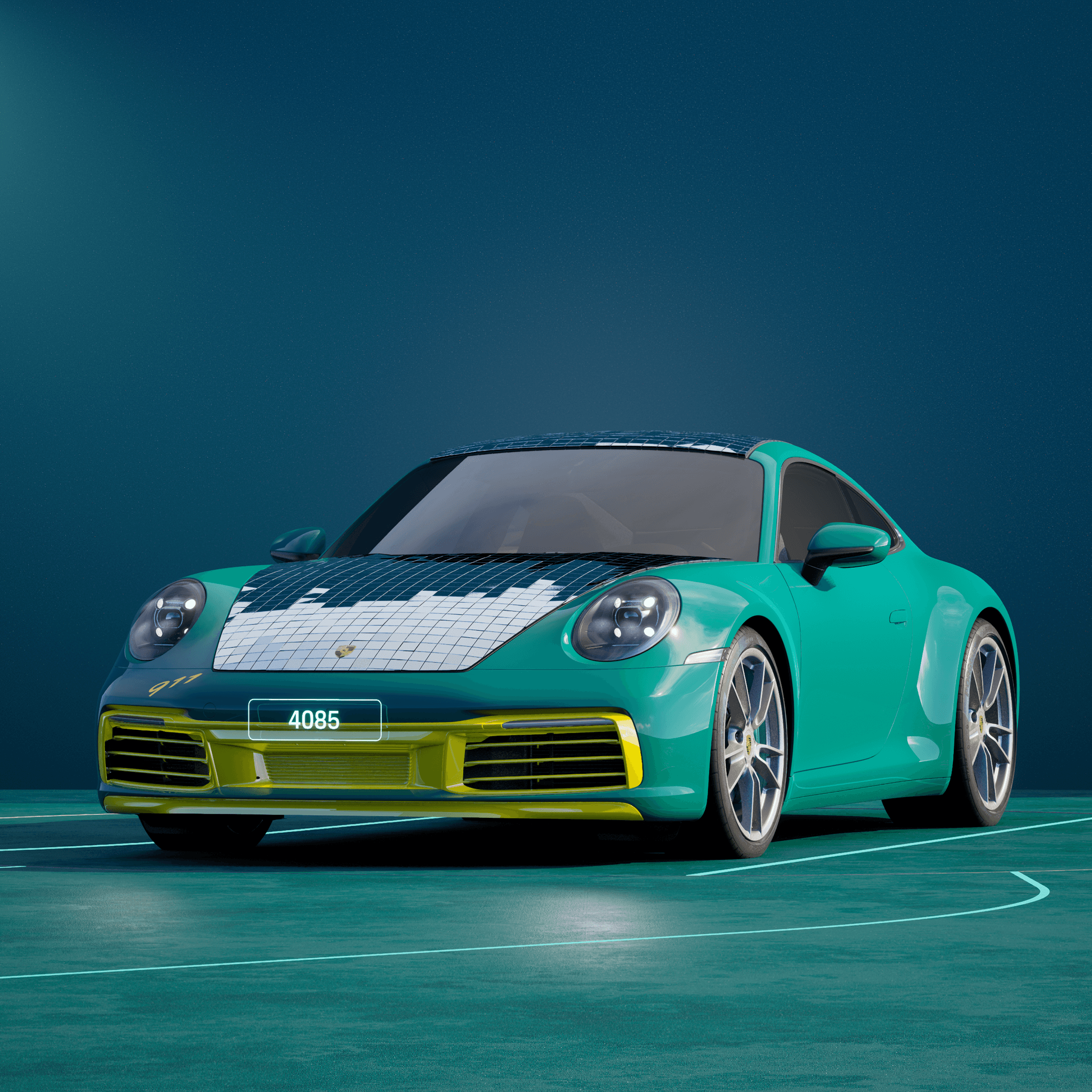 The PORSCHΞ 911 4085 image in phase