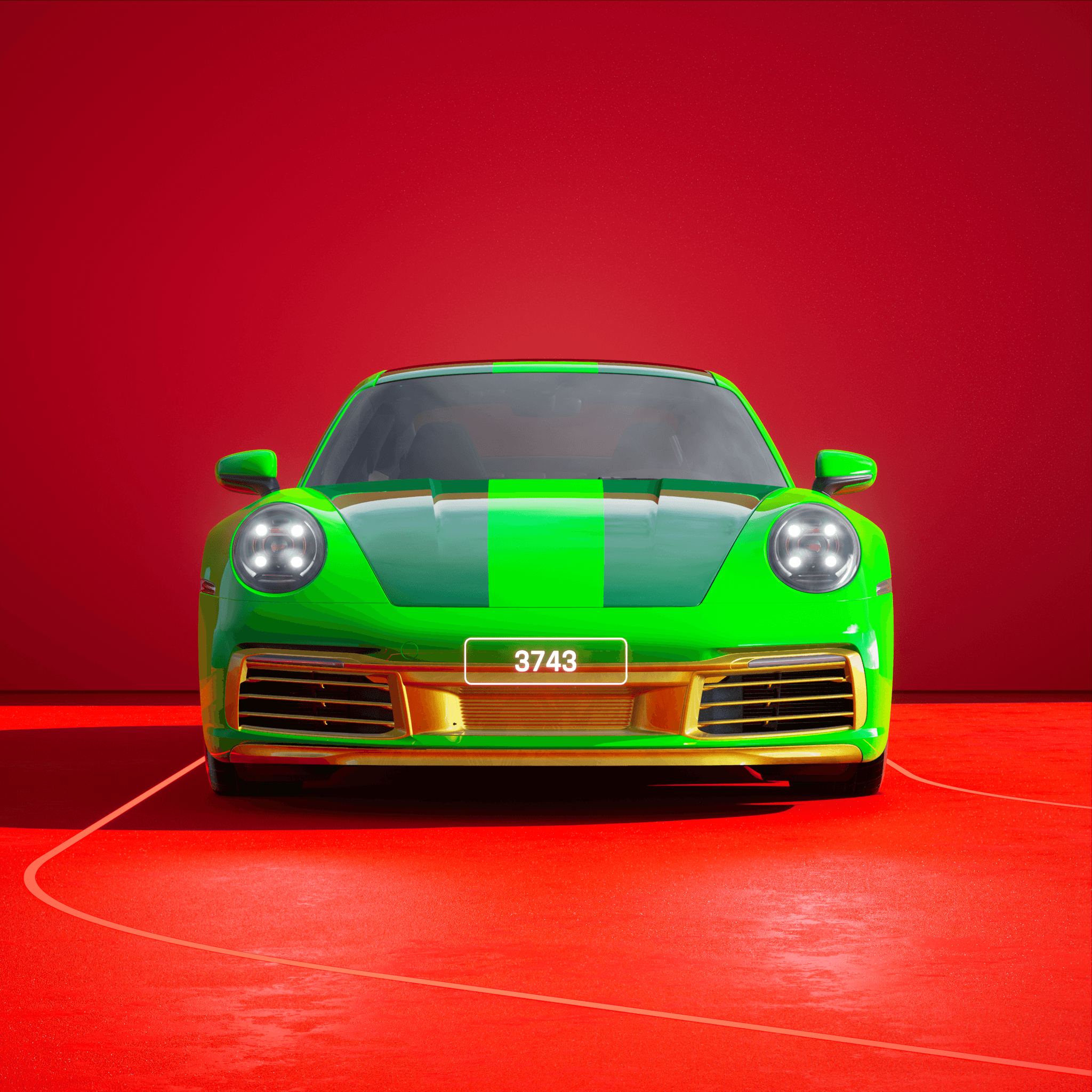 The PORSCHΞ 911 3743 image in phase
