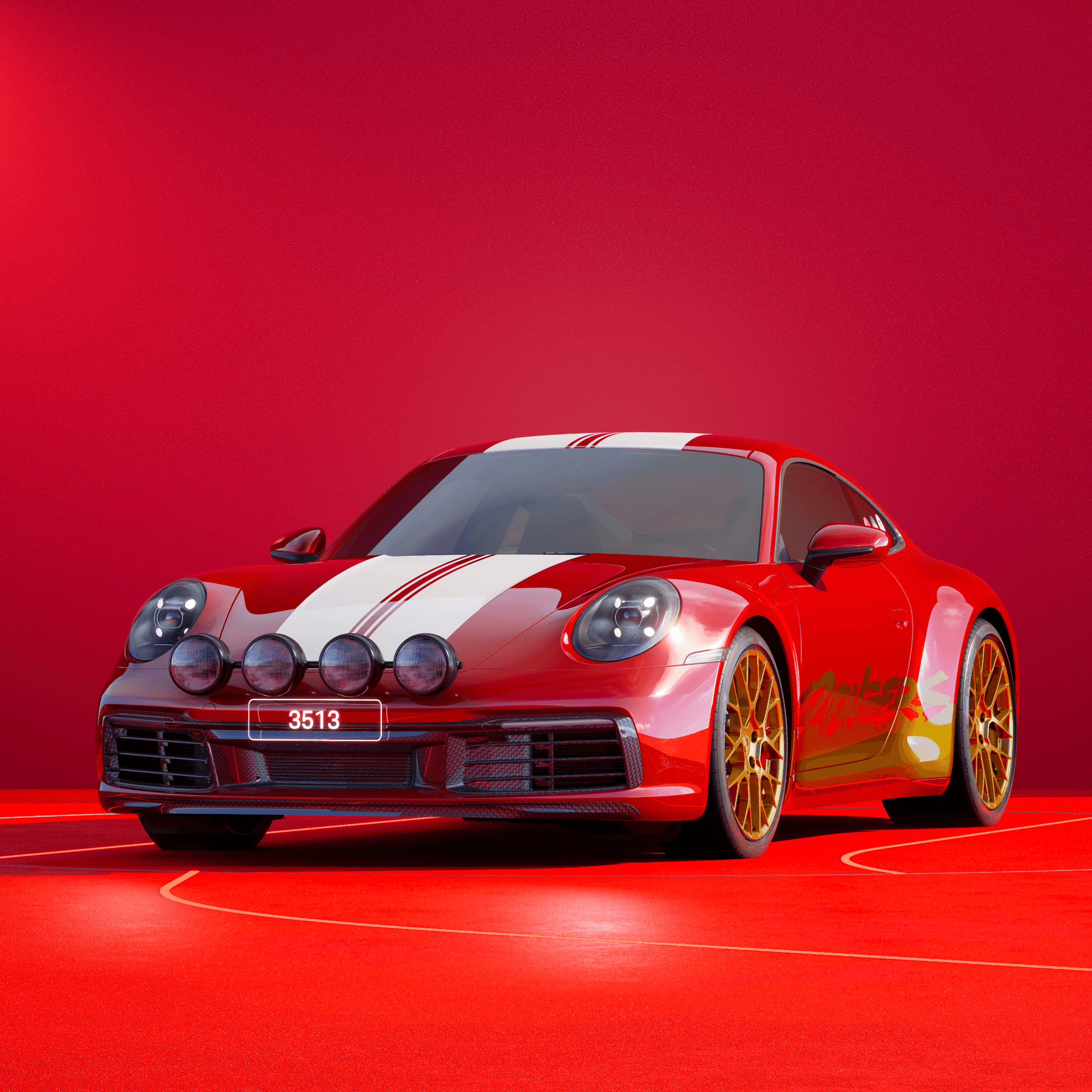 The PORSCHΞ 911 3513 image in phase