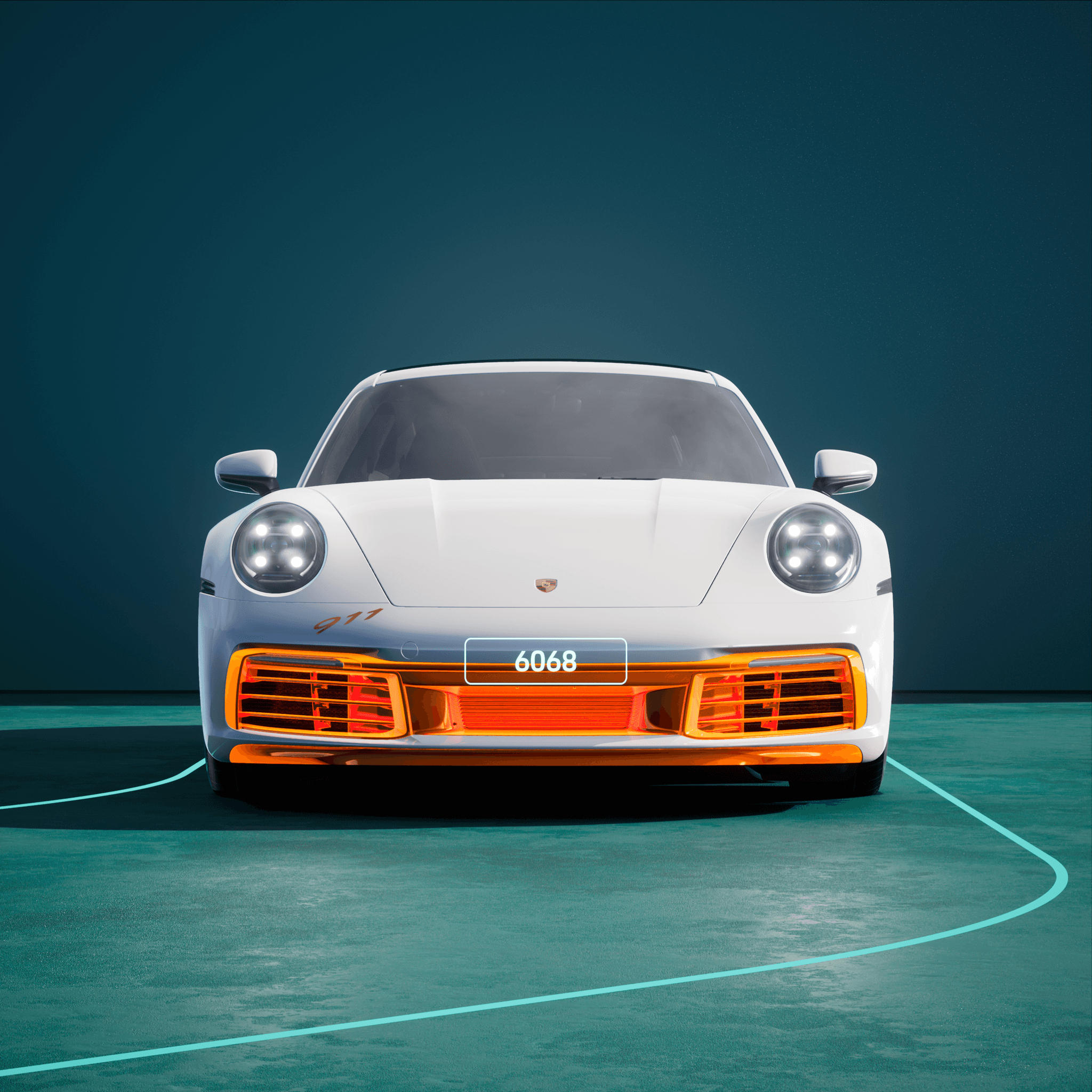 The PORSCHΞ 911 6068 image in phase