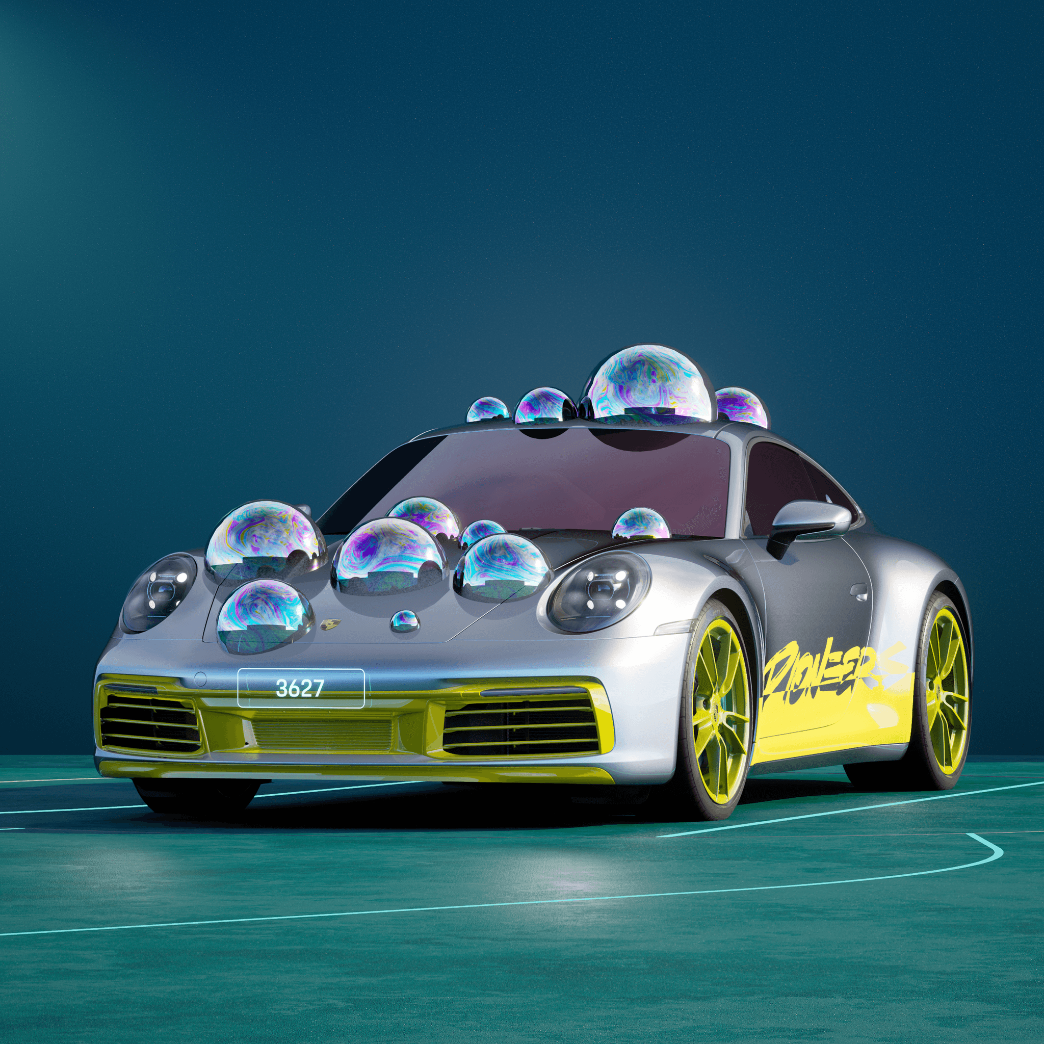 The PORSCHΞ 911 3627 image in phase