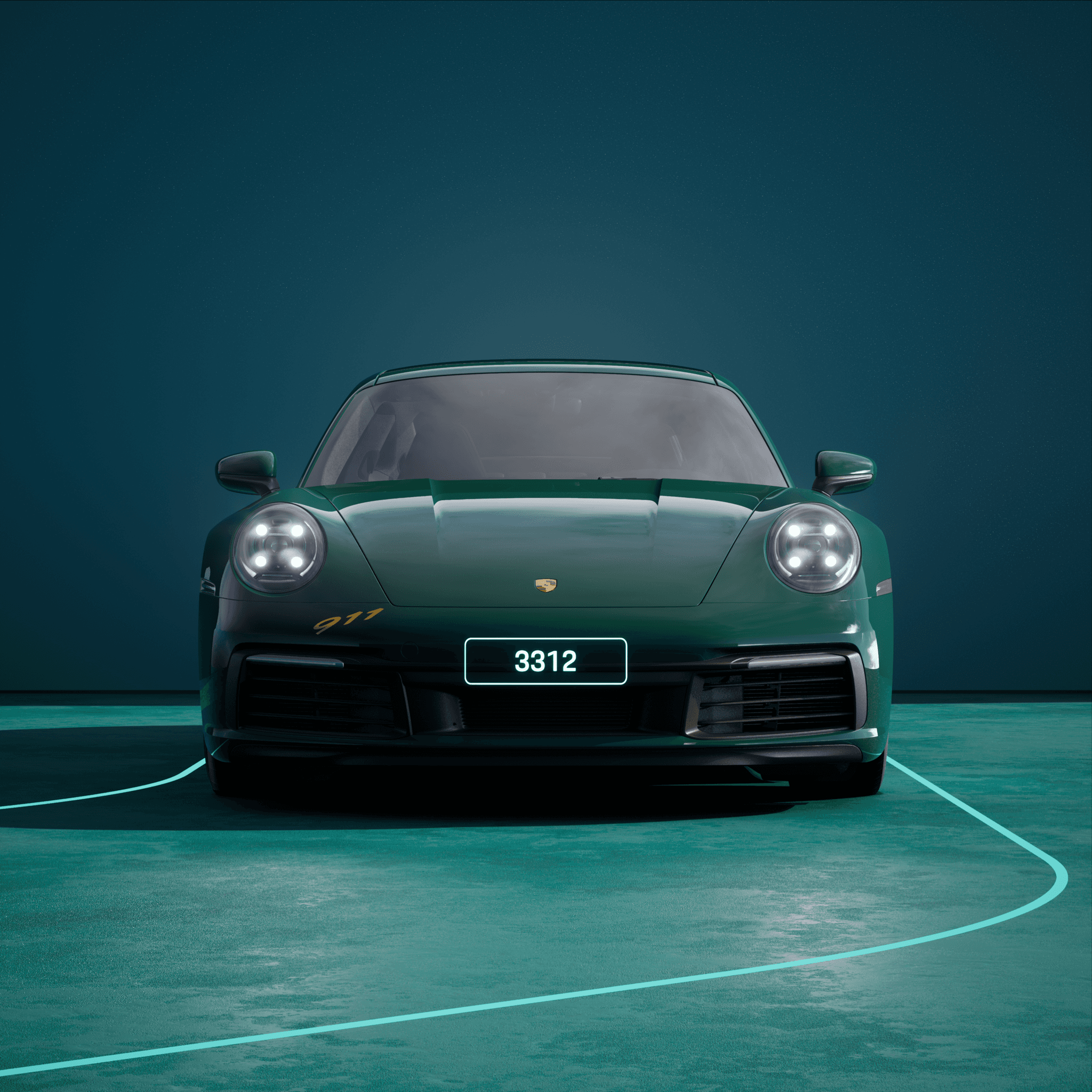 The PORSCHΞ 911 3312 image in phase