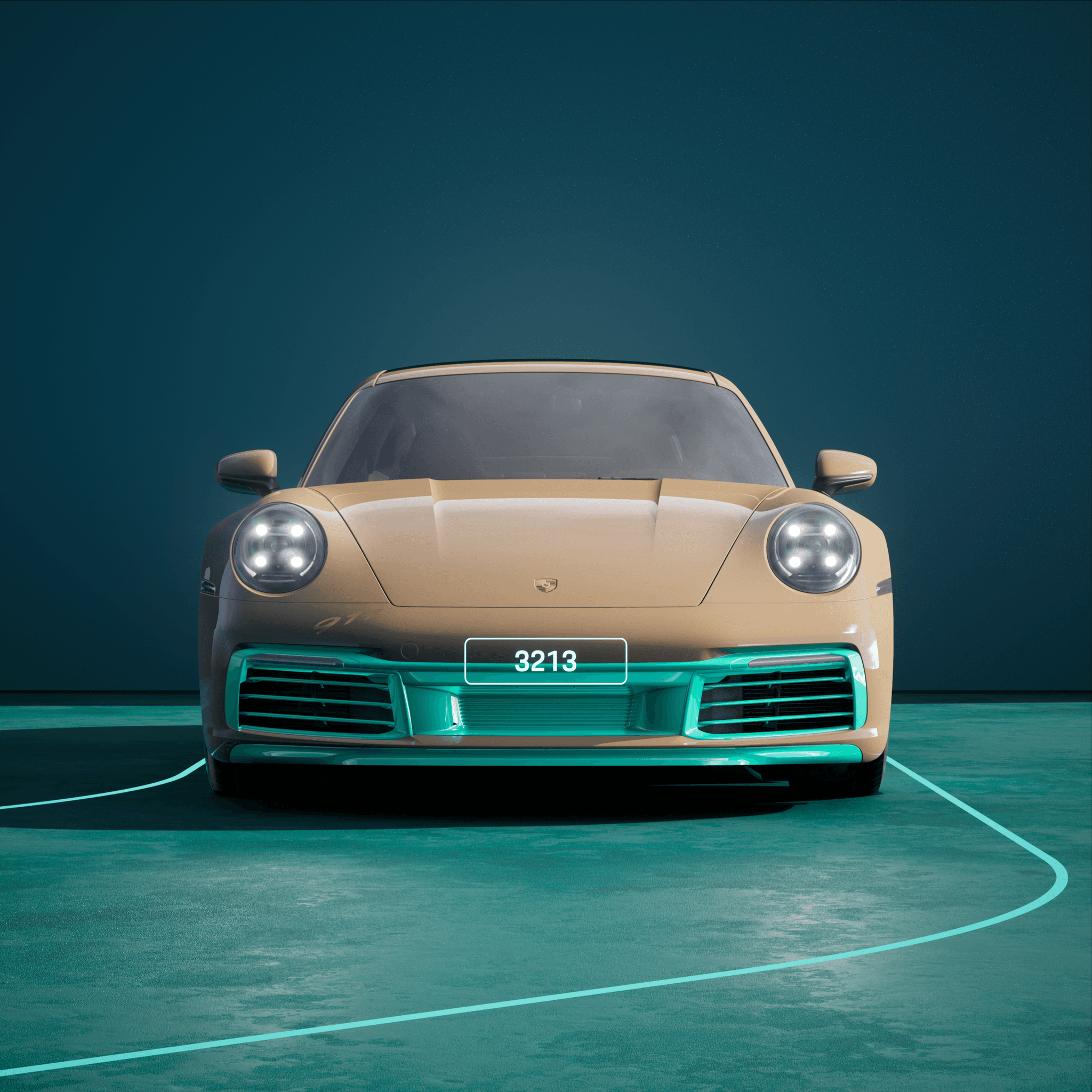 The PORSCHΞ 911 3213 image in phase