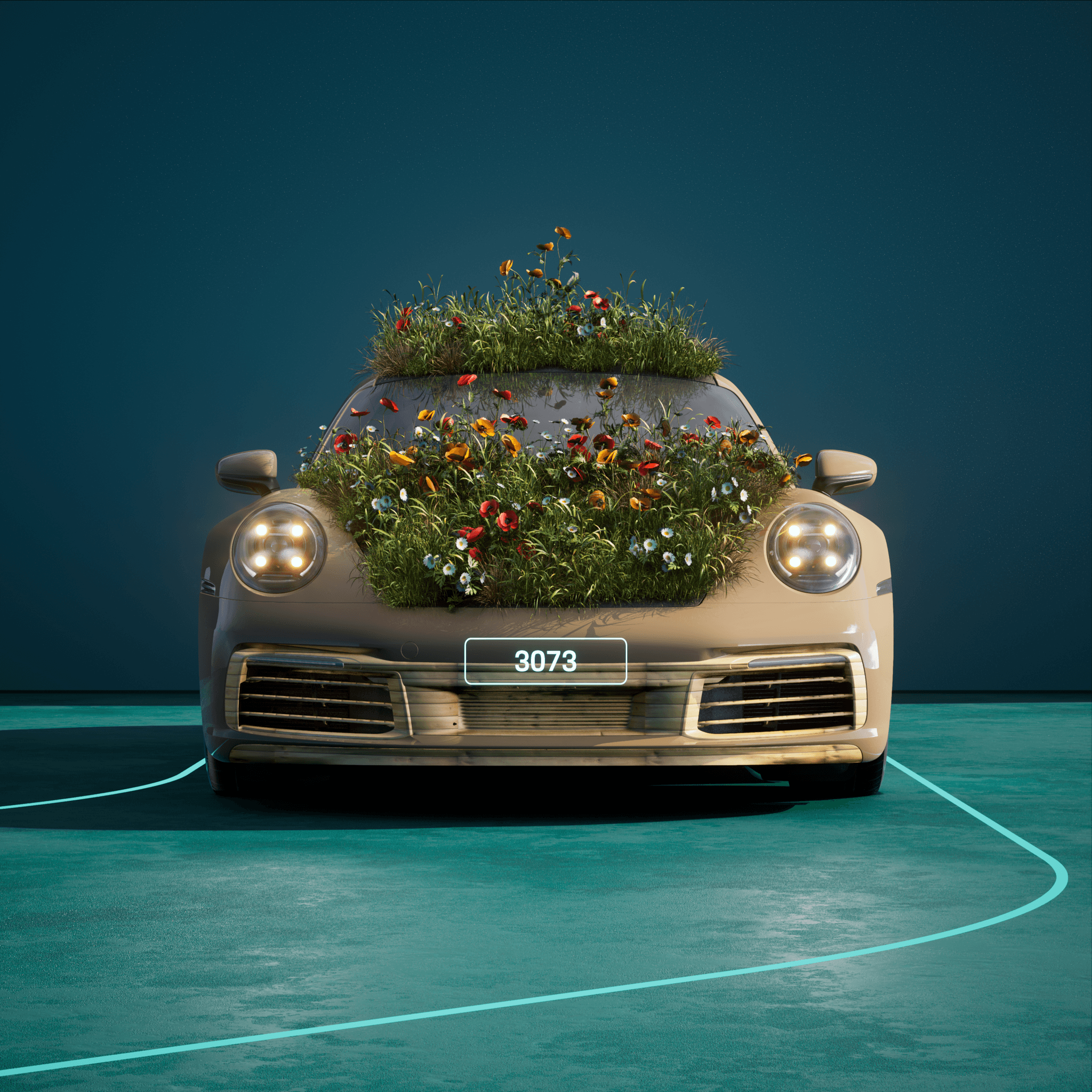 The PORSCHΞ 911 3073 image in phase