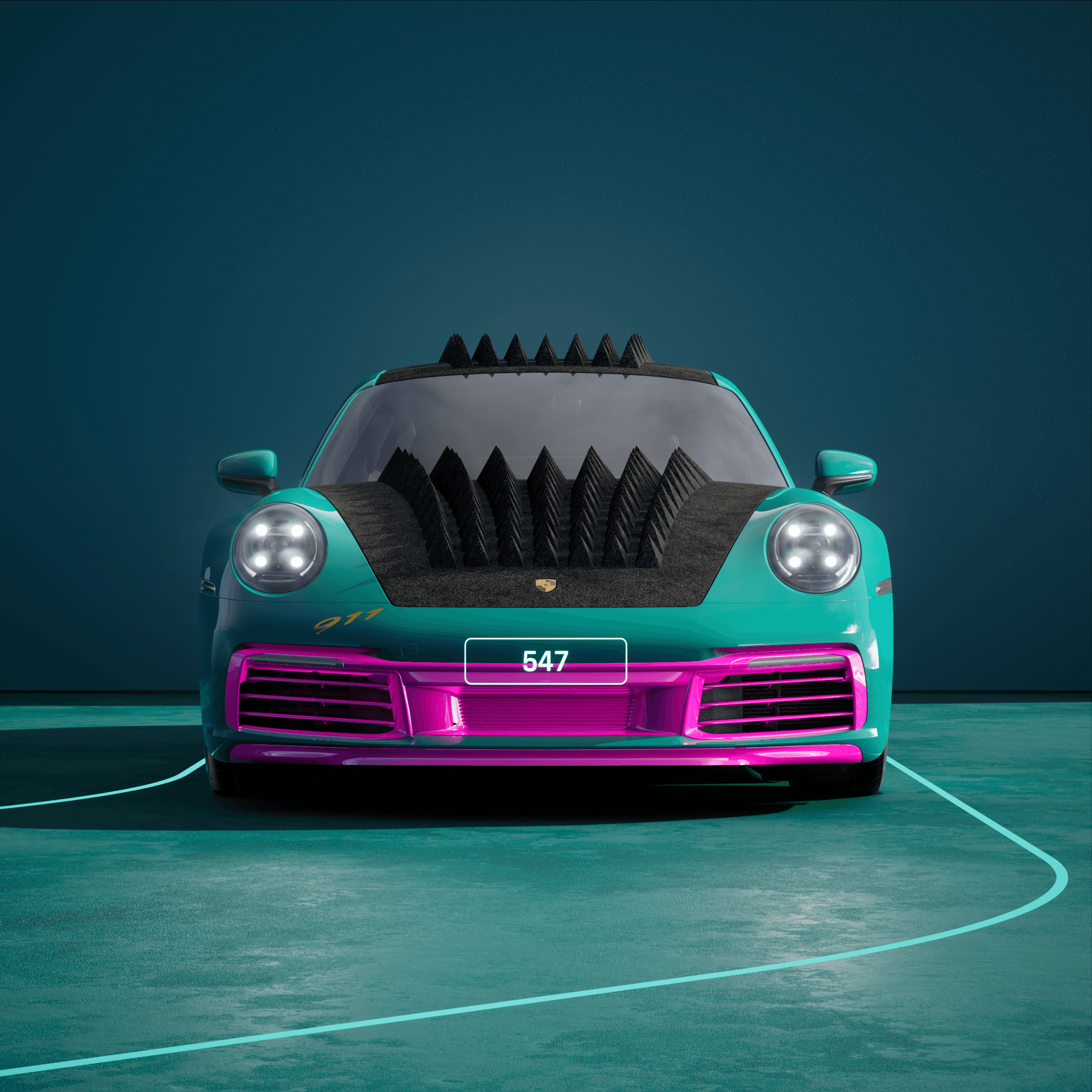 The PORSCHΞ 911 547 image in phase