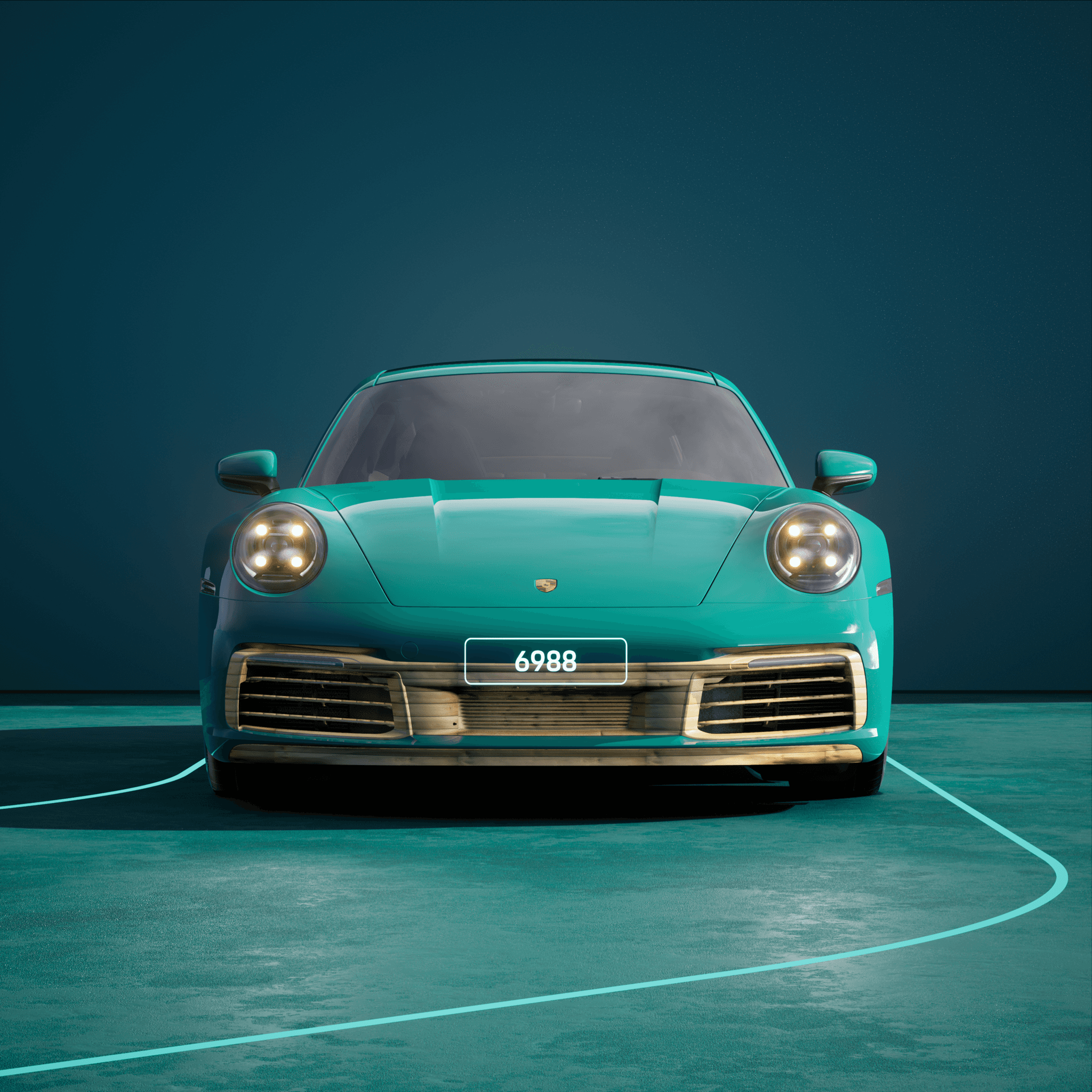 The PORSCHΞ 911 6988 image in phase