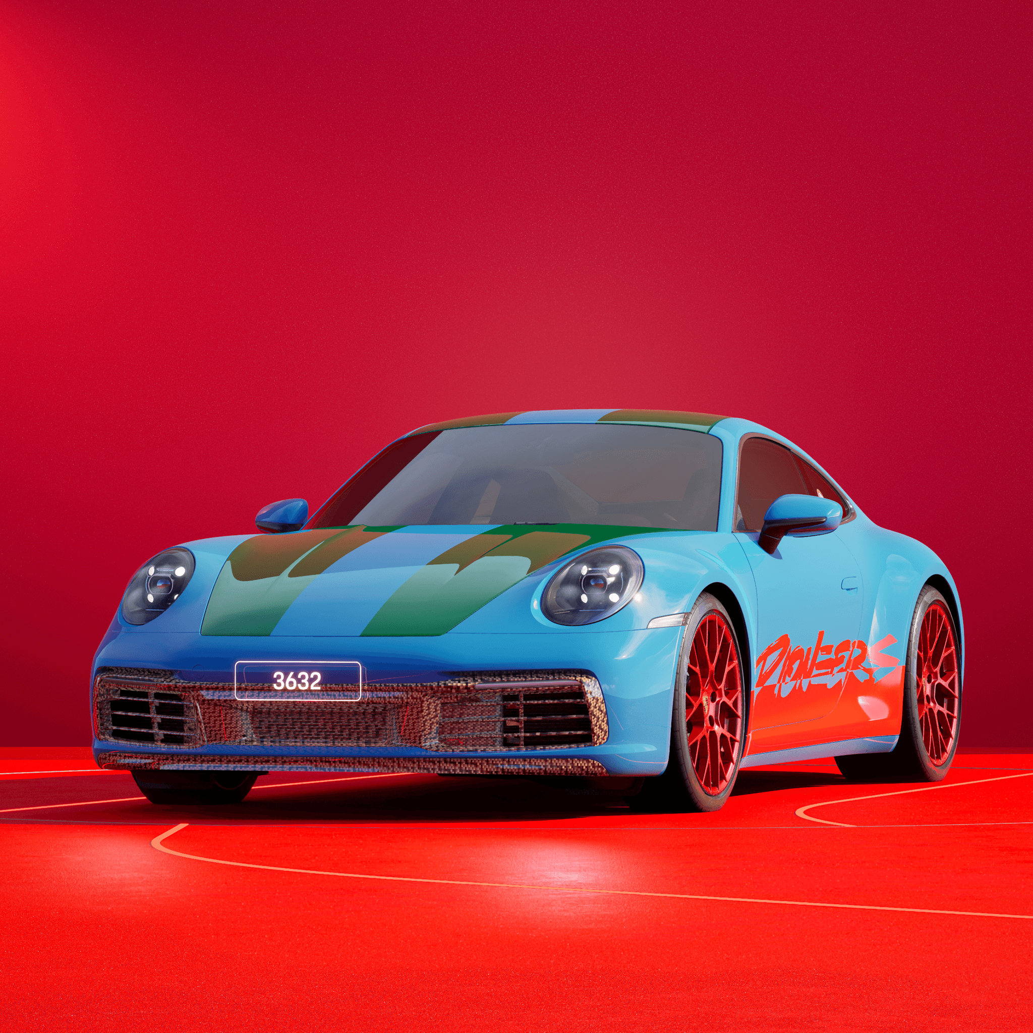 The PORSCHΞ 911 3632 image in phase