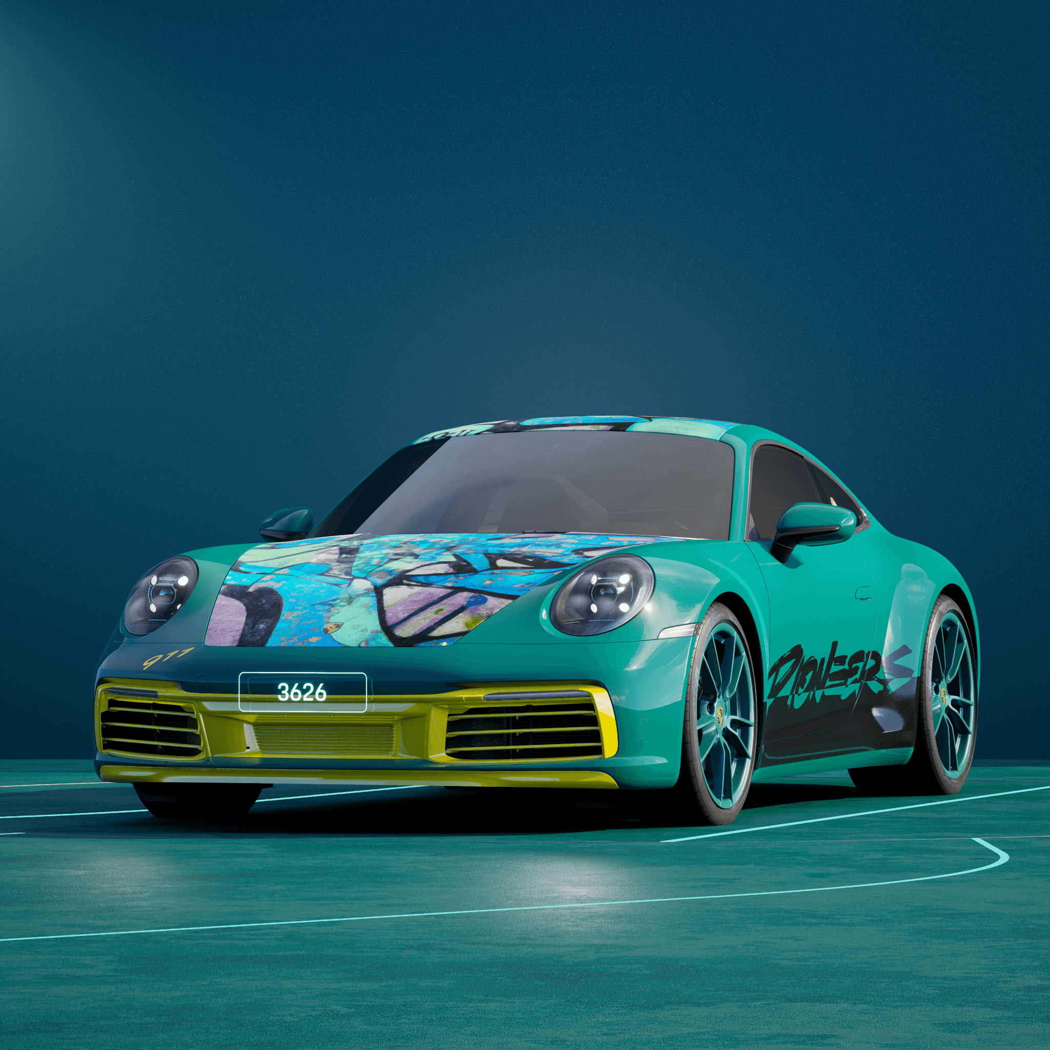 The PORSCHΞ 911 3626 image in phase