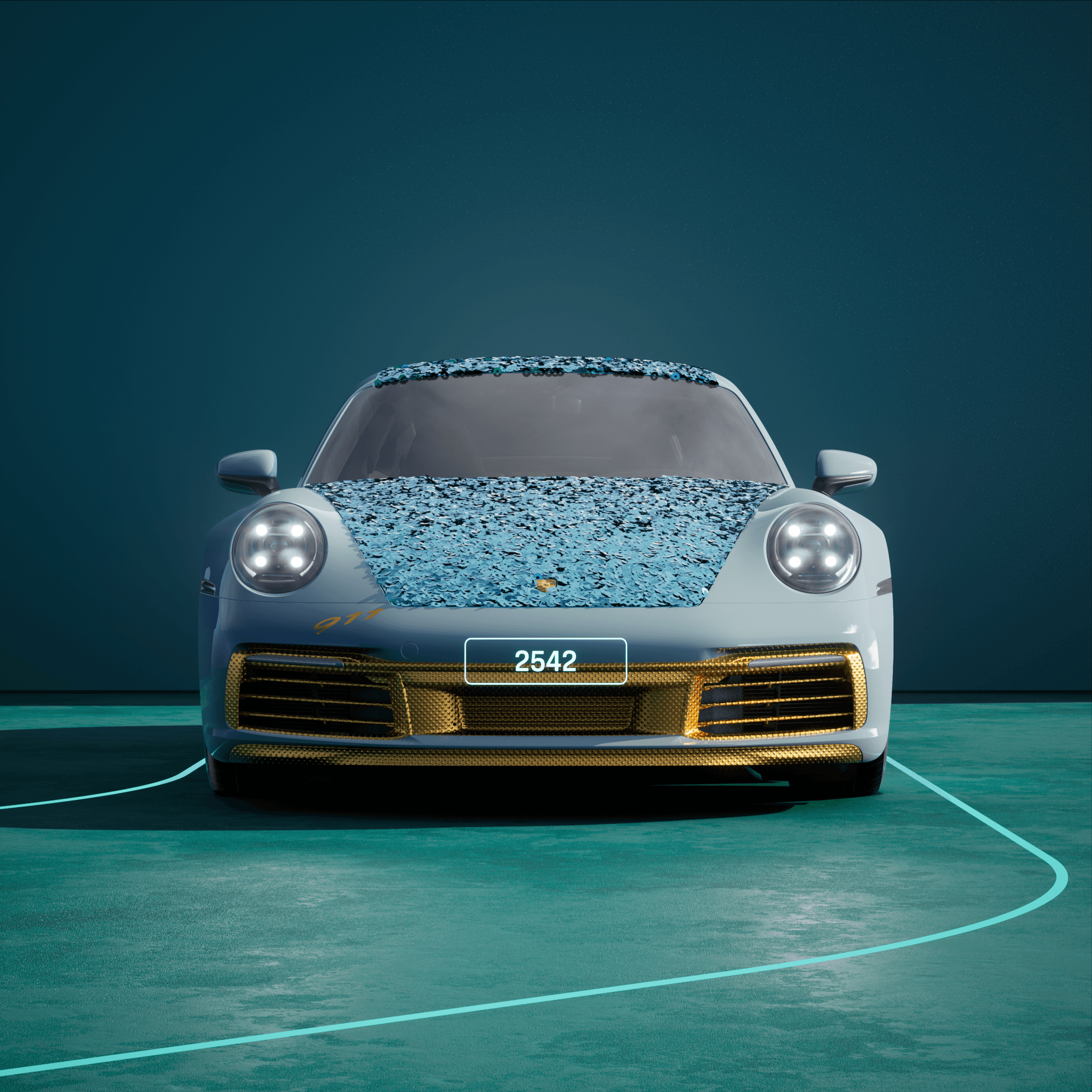 The PORSCHΞ 911 2542 image in phase