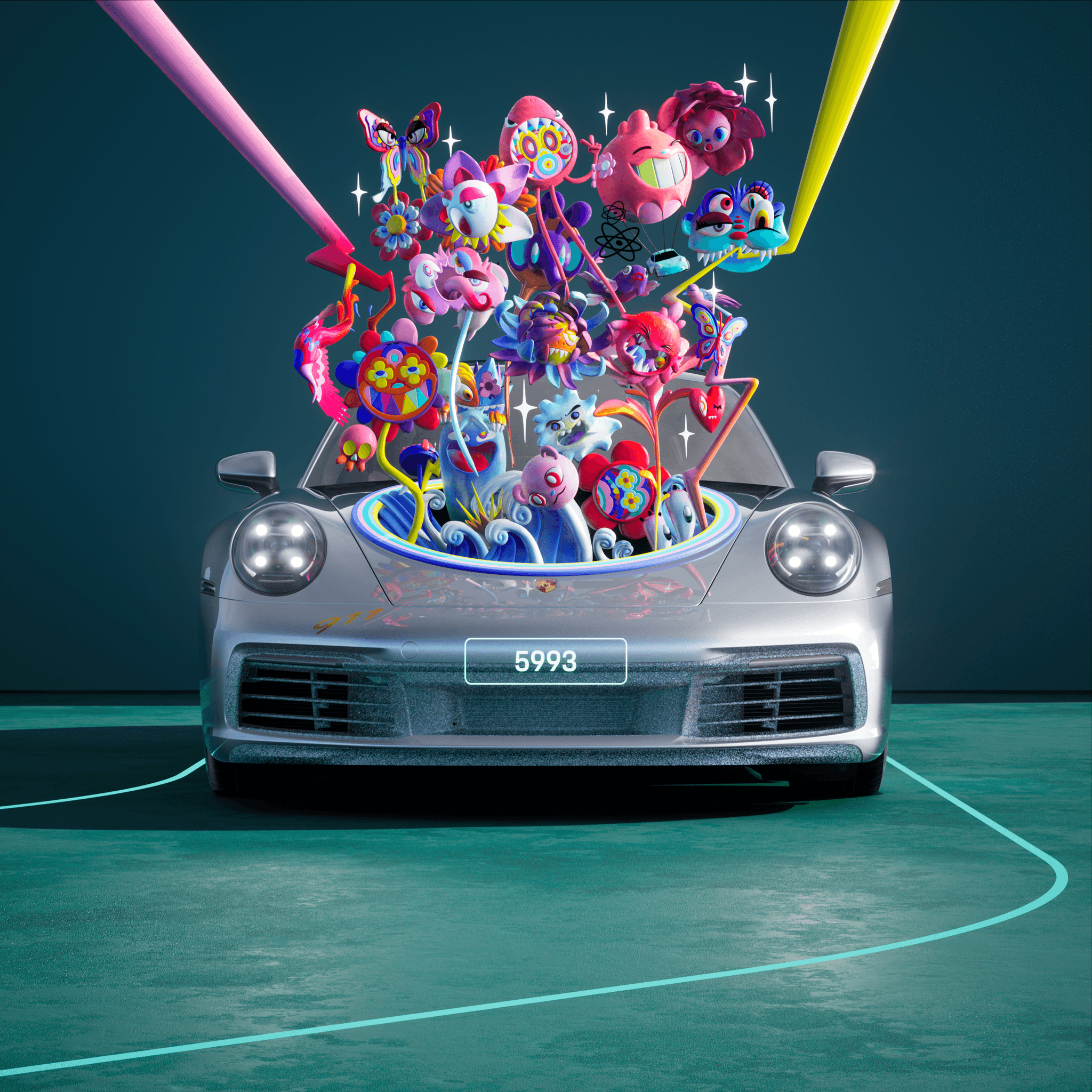 The PORSCHΞ 911 5993 image in phase