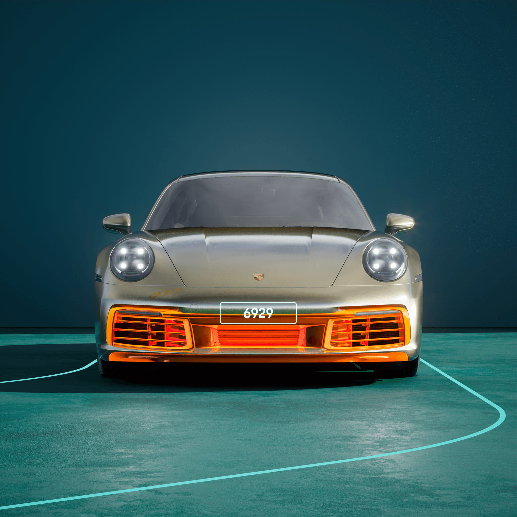 The PORSCHΞ 911 6929 image in phase