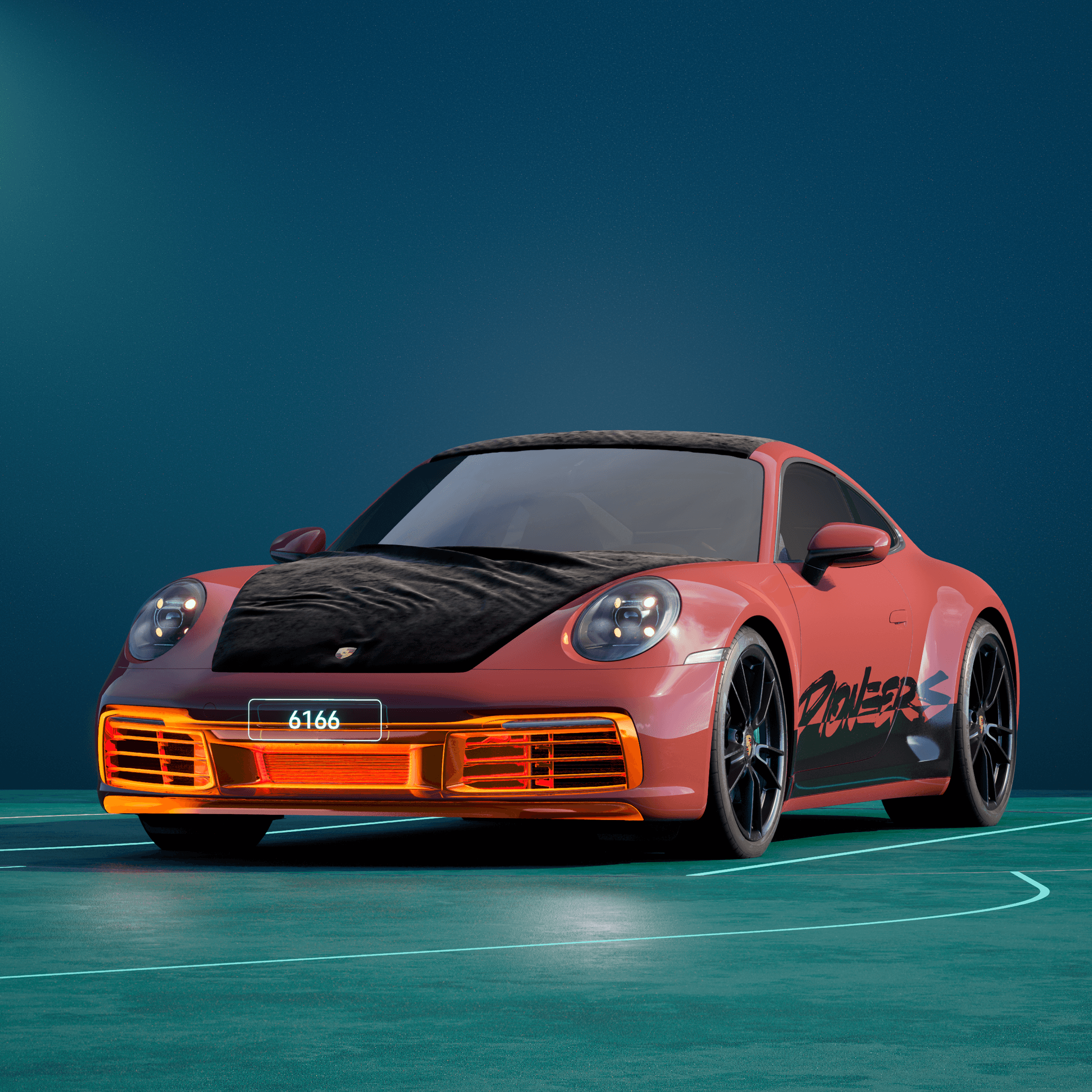 The PORSCHΞ 911 6166 image in phase