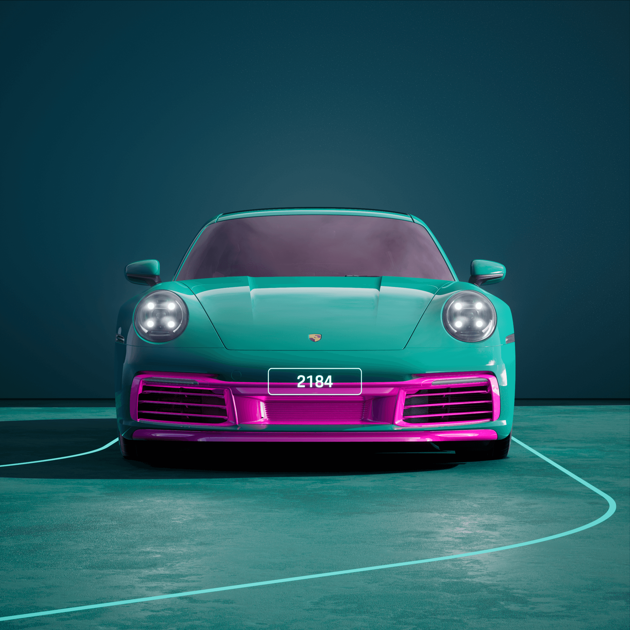 The PORSCHΞ 911 2184 image in phase