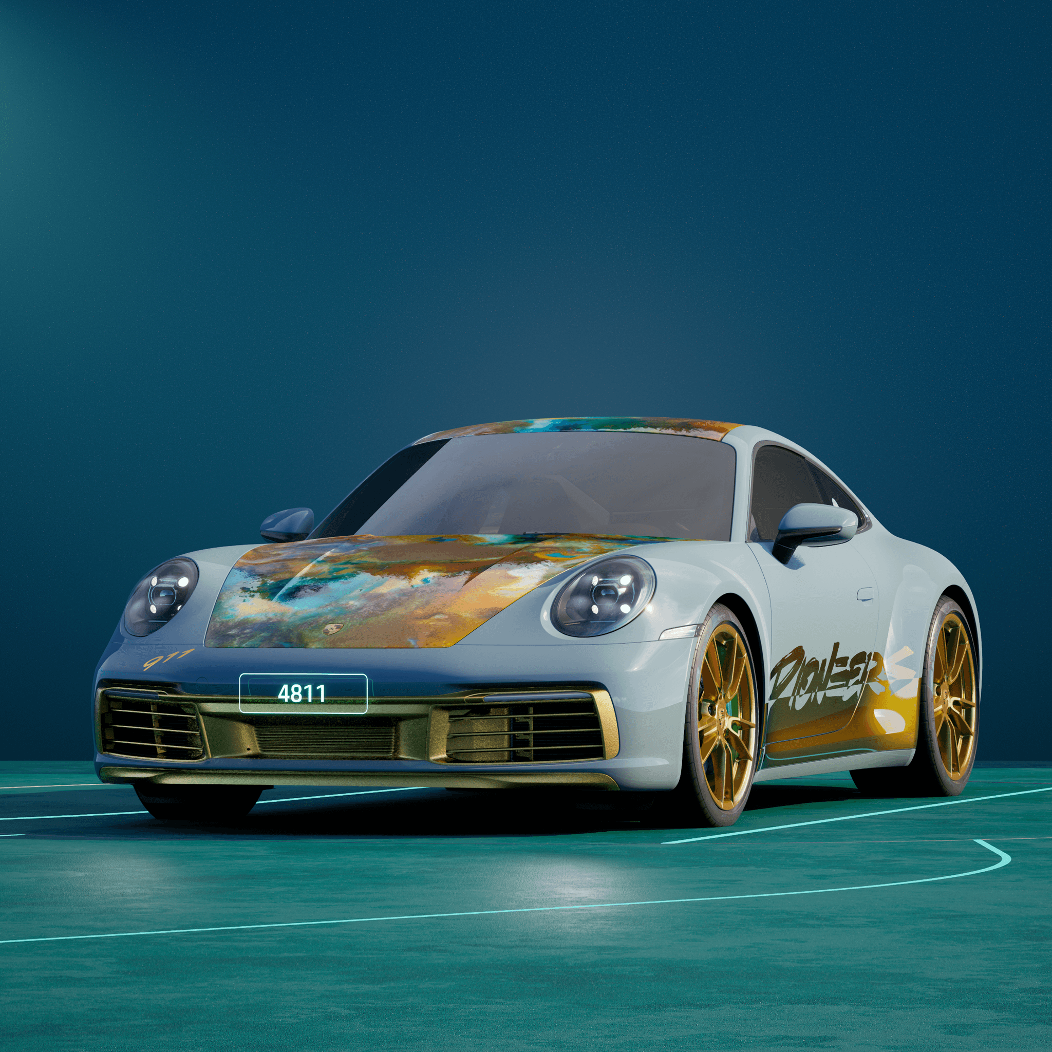 The PORSCHΞ 911 4811 image in phase