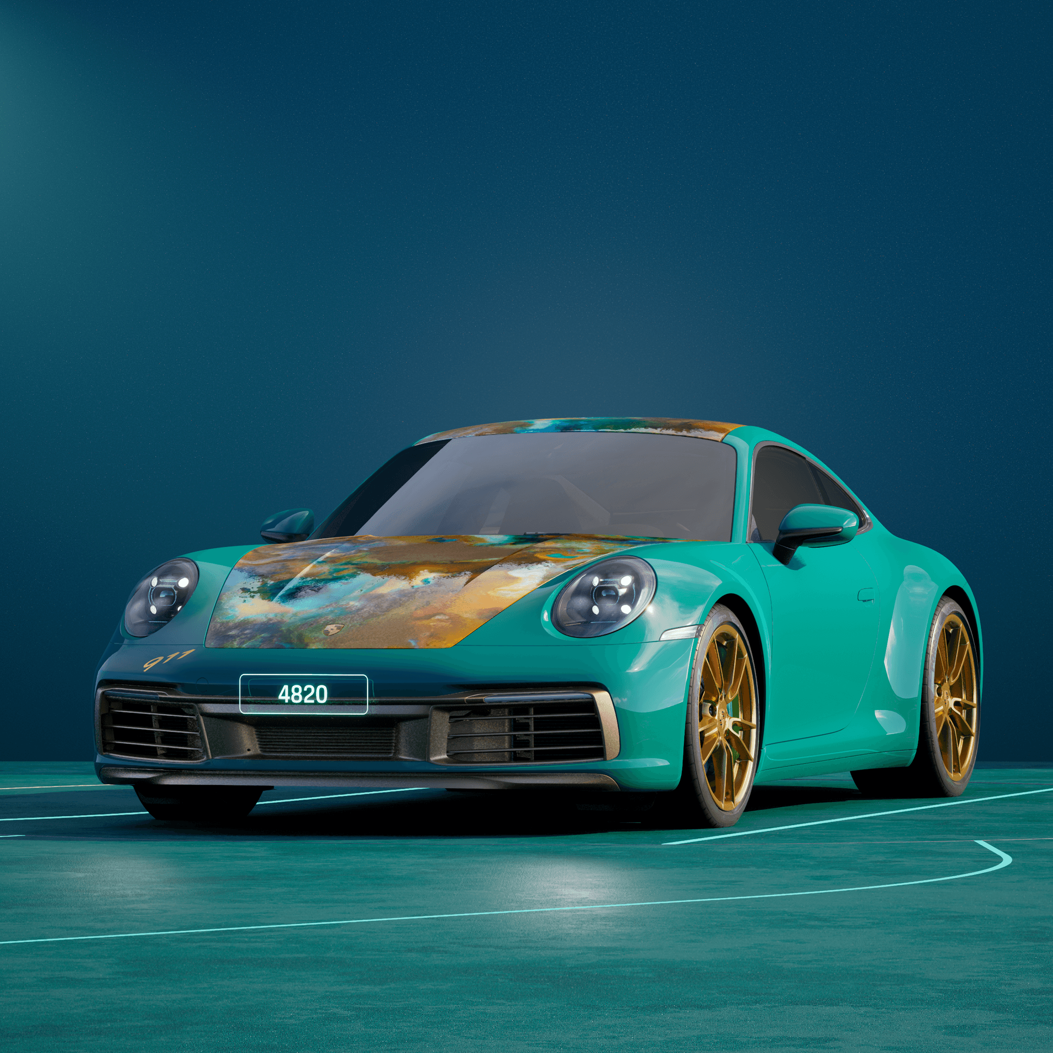 The PORSCHΞ 911 4820 image in phase