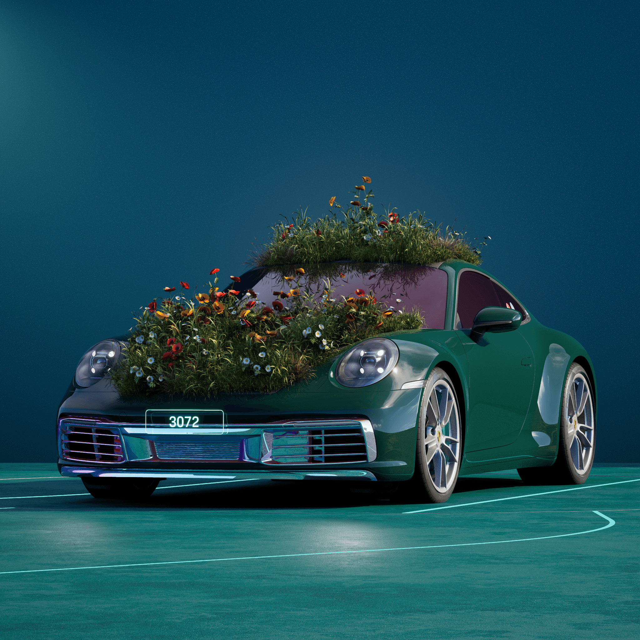 The PORSCHΞ 911 3072 image in phase