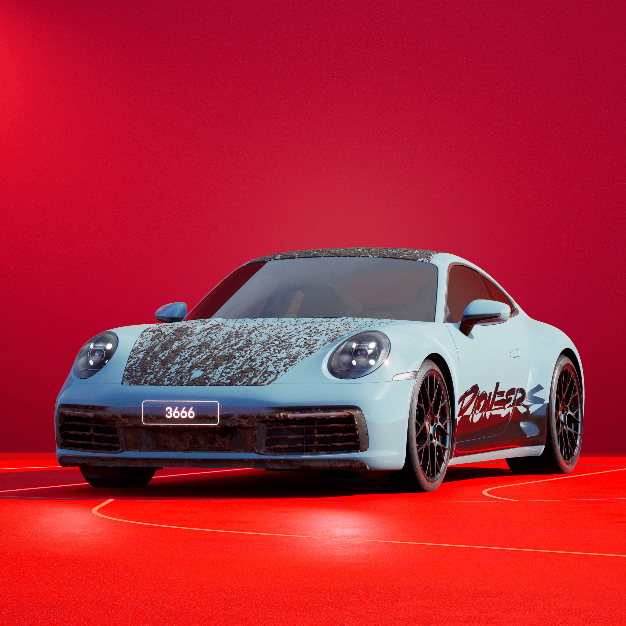 The PORSCHΞ 911 3666 image in phase
