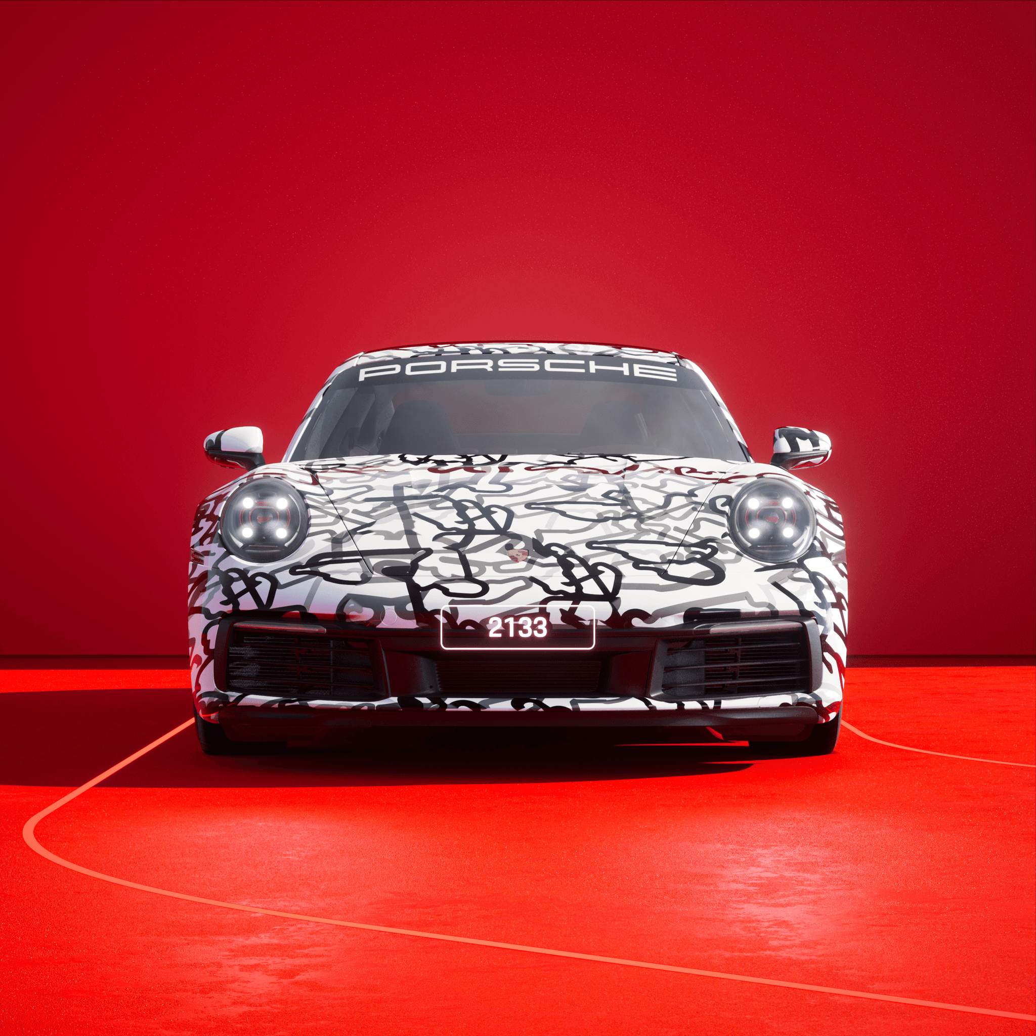 The PORSCHΞ 911 2133 image in phase