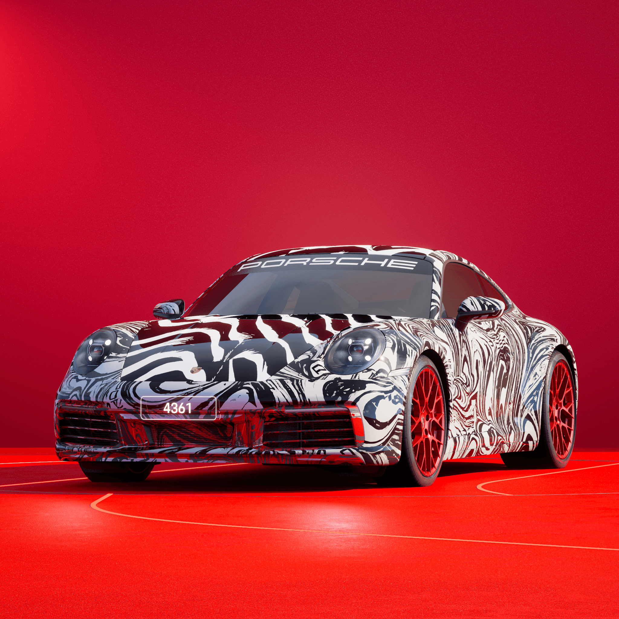 The PORSCHΞ 911 4361 image in phase