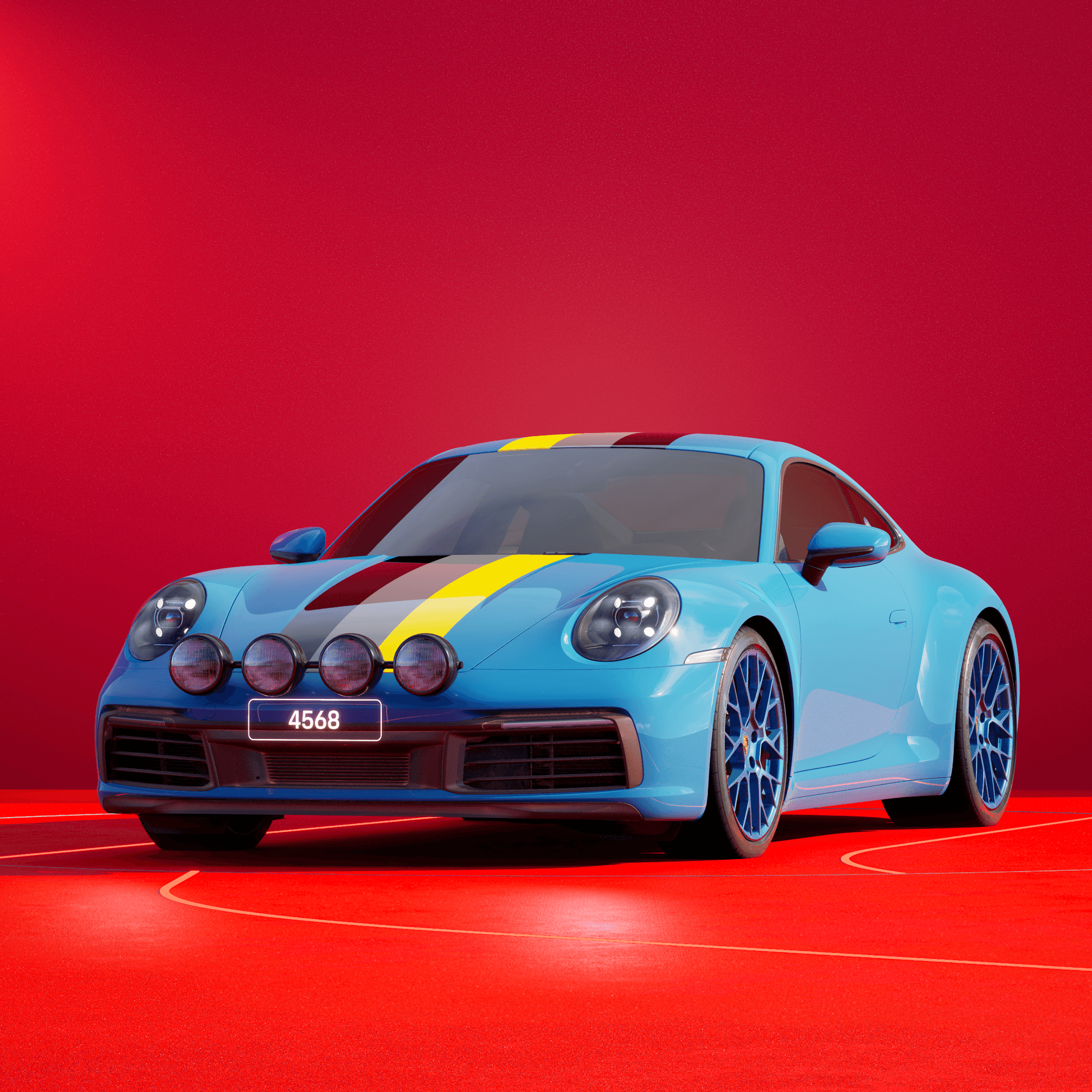 The PORSCHΞ 911 4568 image in phase
