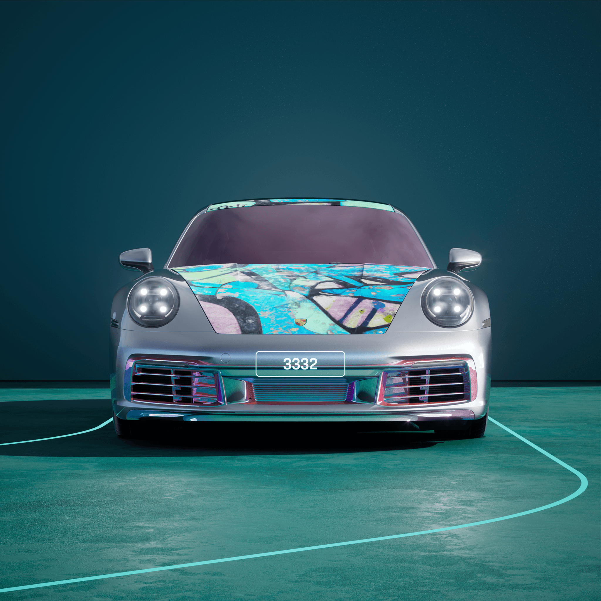 The PORSCHΞ 911 3332 image in phase