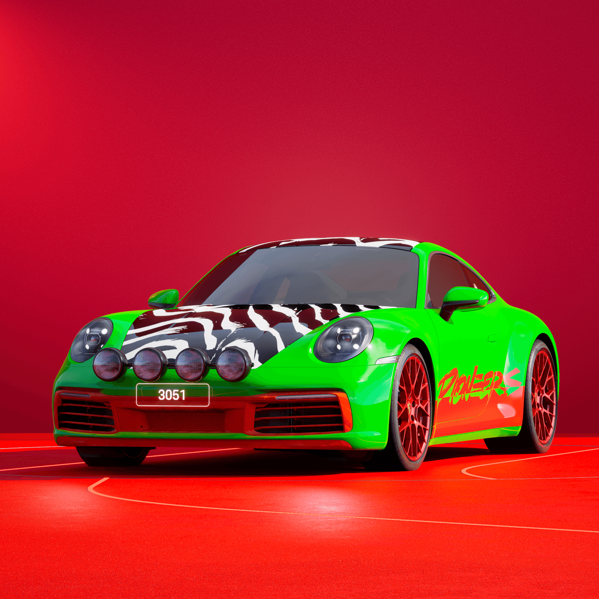 The PORSCHΞ 911 3051 image in phase
