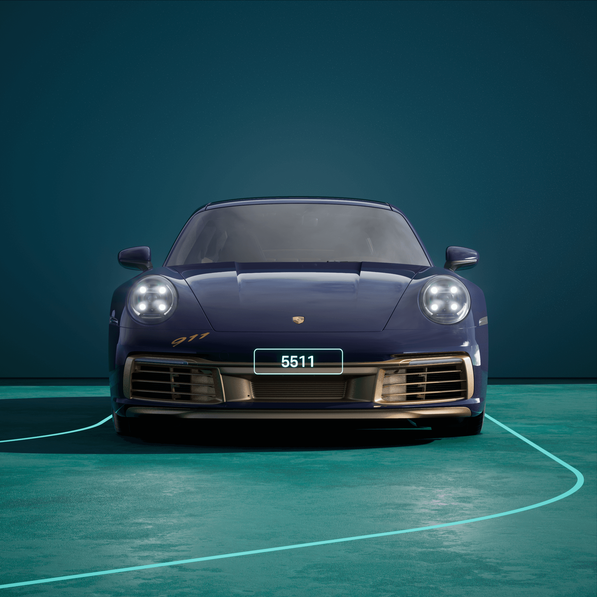 The PORSCHΞ 911 5511 image in phase