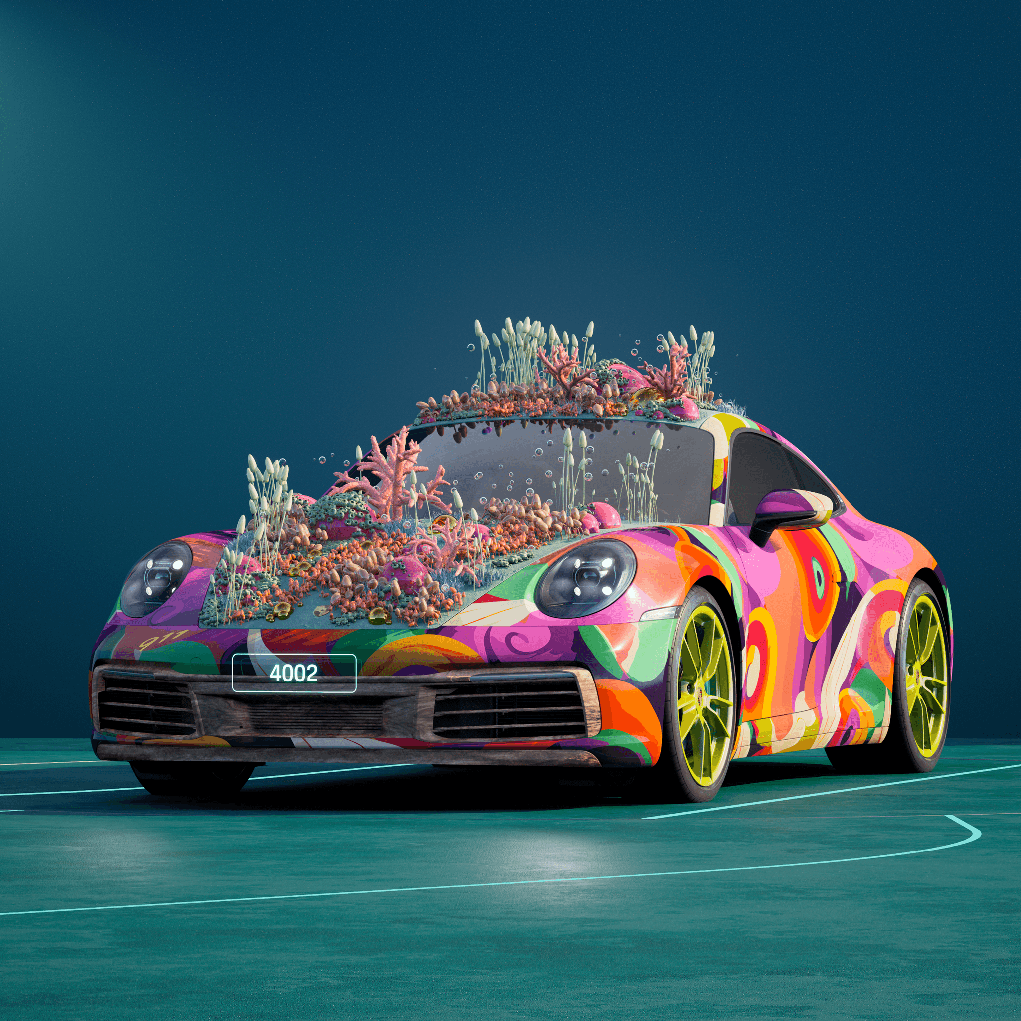 The PORSCHΞ 911 4002 image in phase