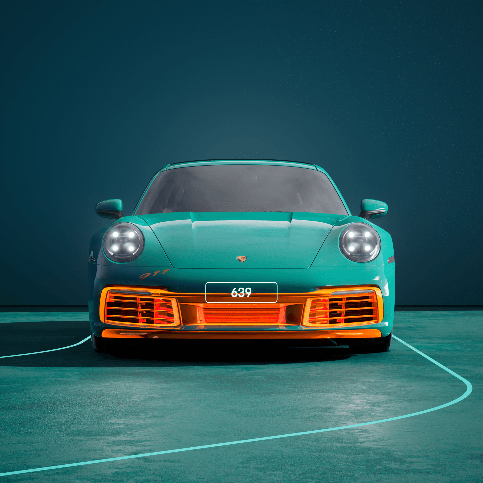 The PORSCHΞ 911 639 image in phase
