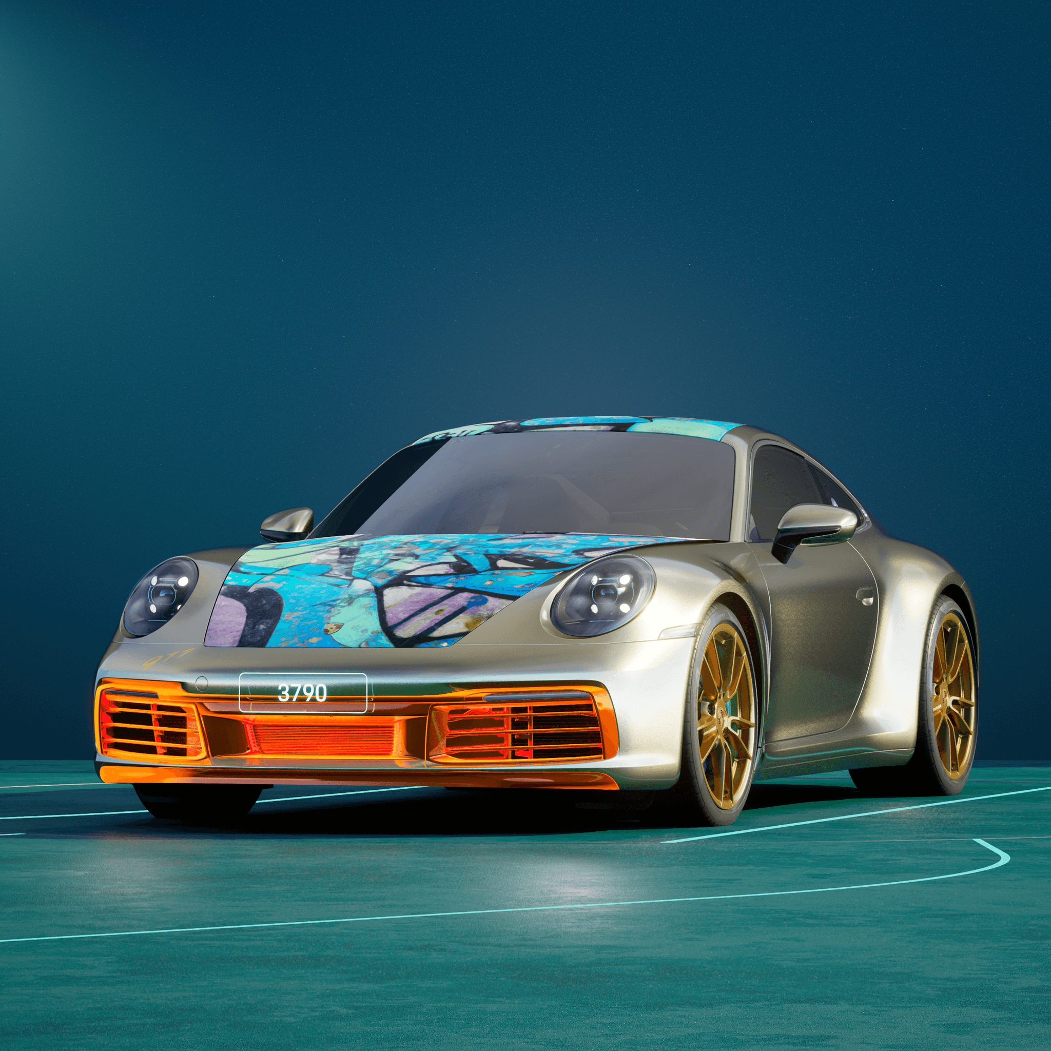 The PORSCHΞ 911 3790 image in phase