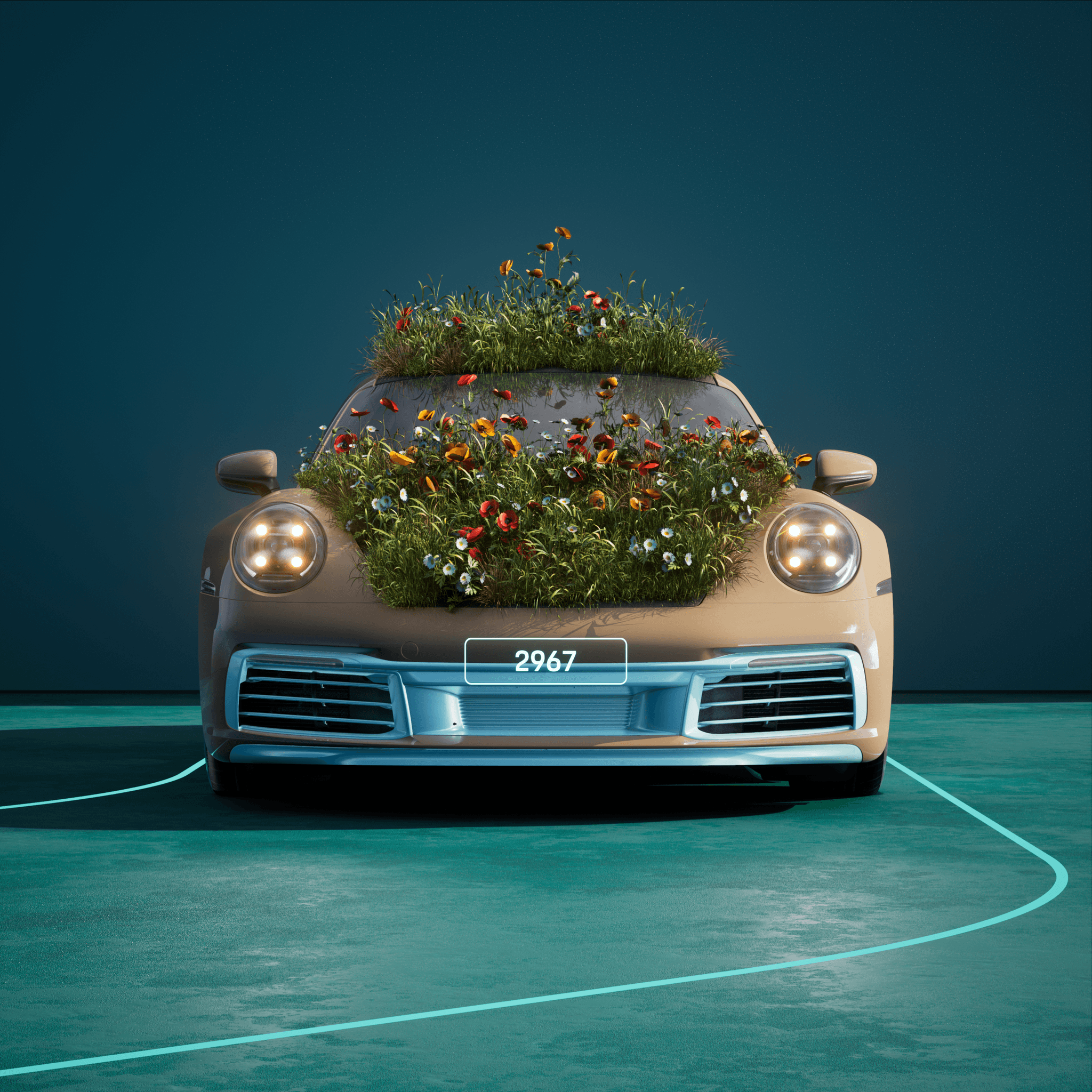 The PORSCHΞ 911 2967 image in phase