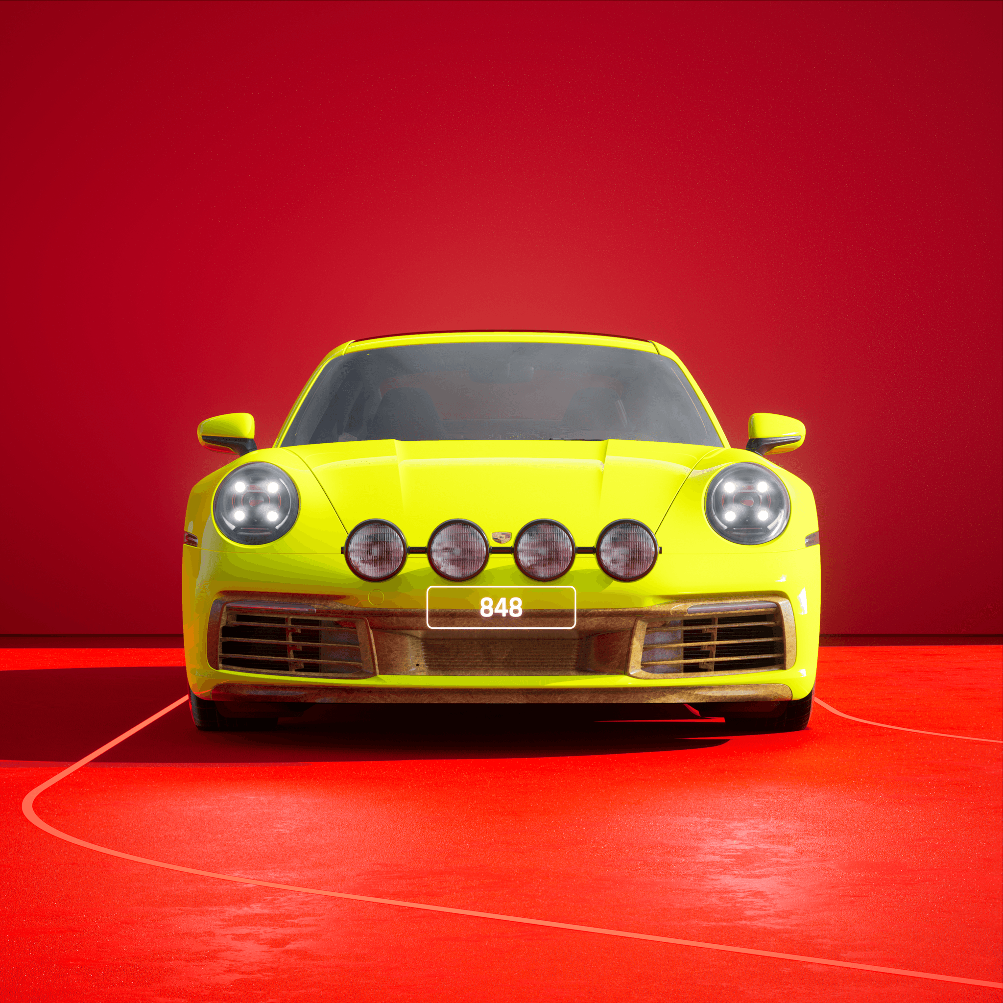 The PORSCHΞ 911 848 image in phase