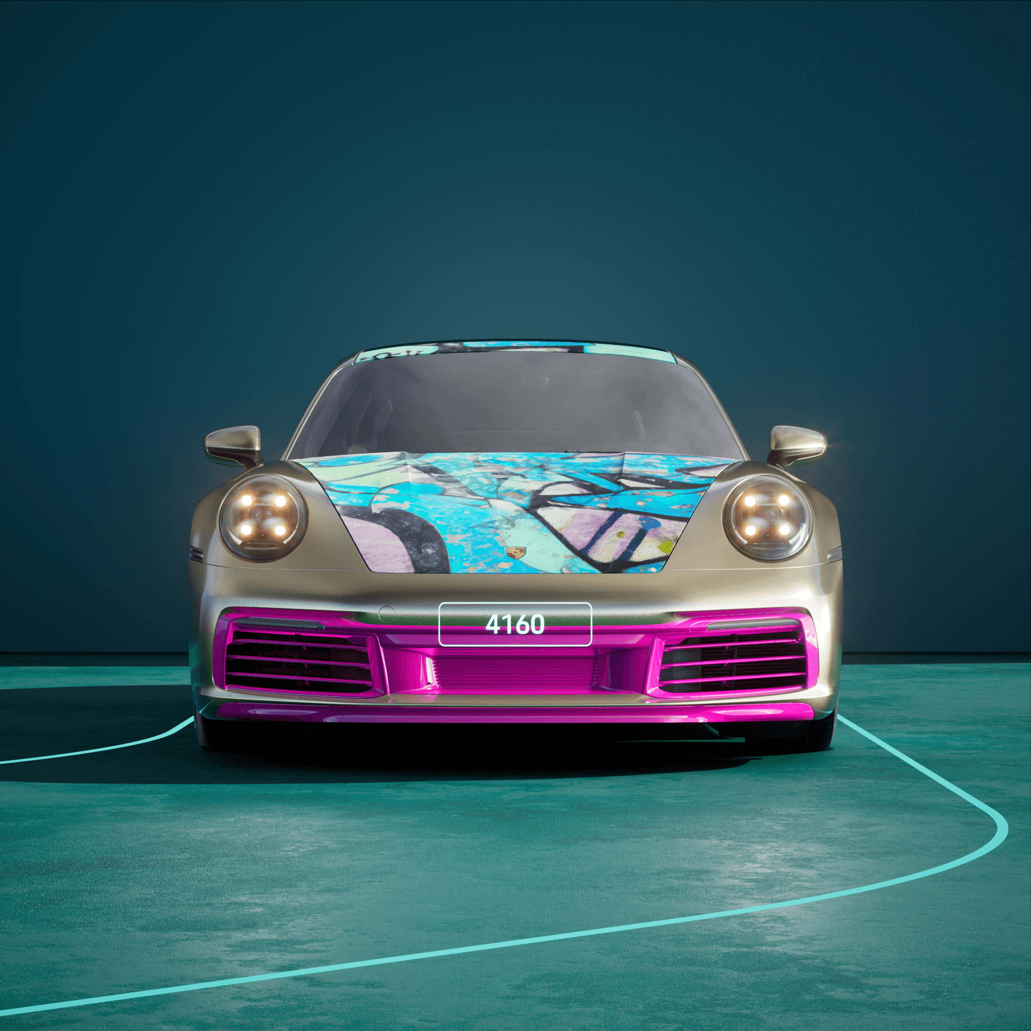 The PORSCHΞ 911 4160 image in phase