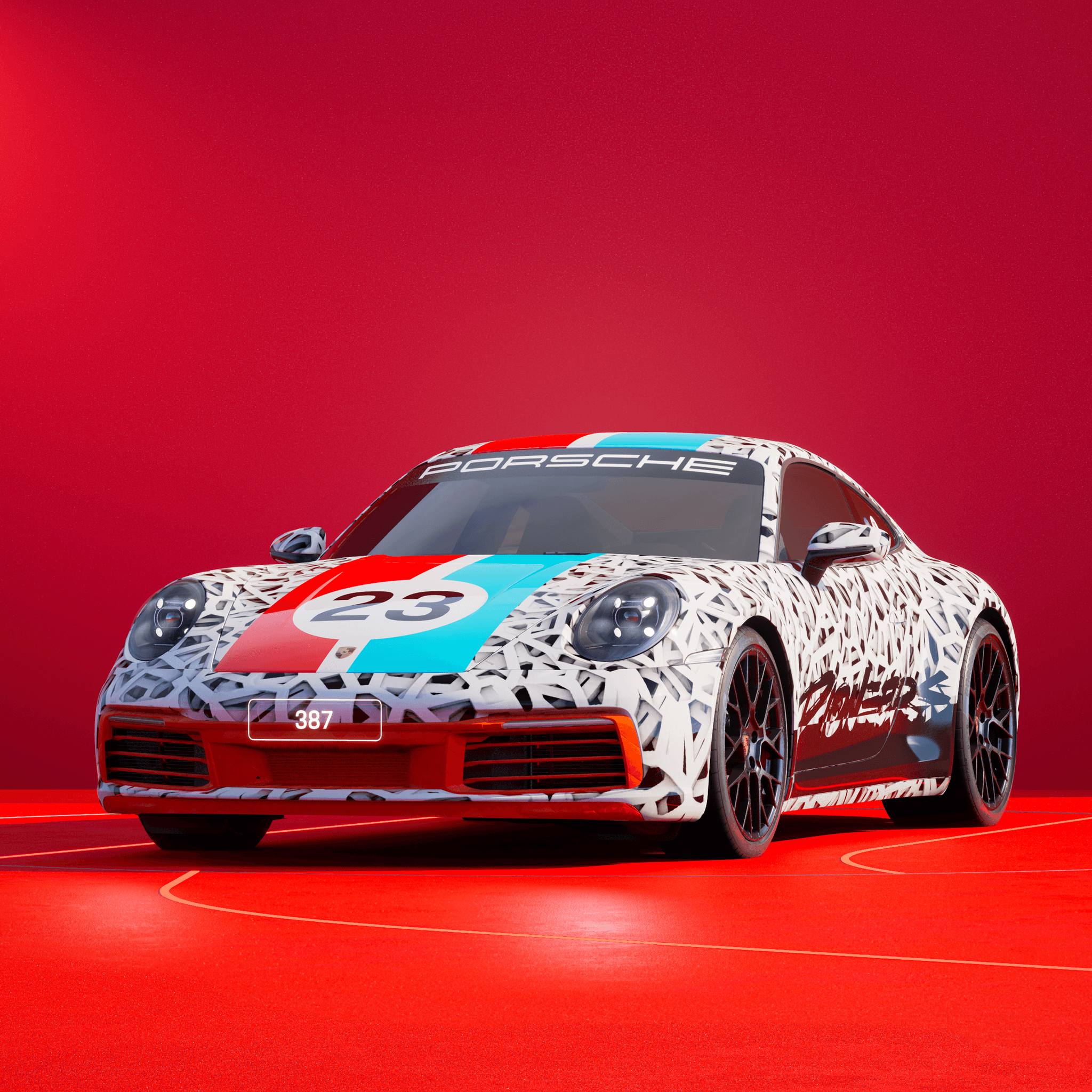 The PORSCHΞ 911 387 image in phase