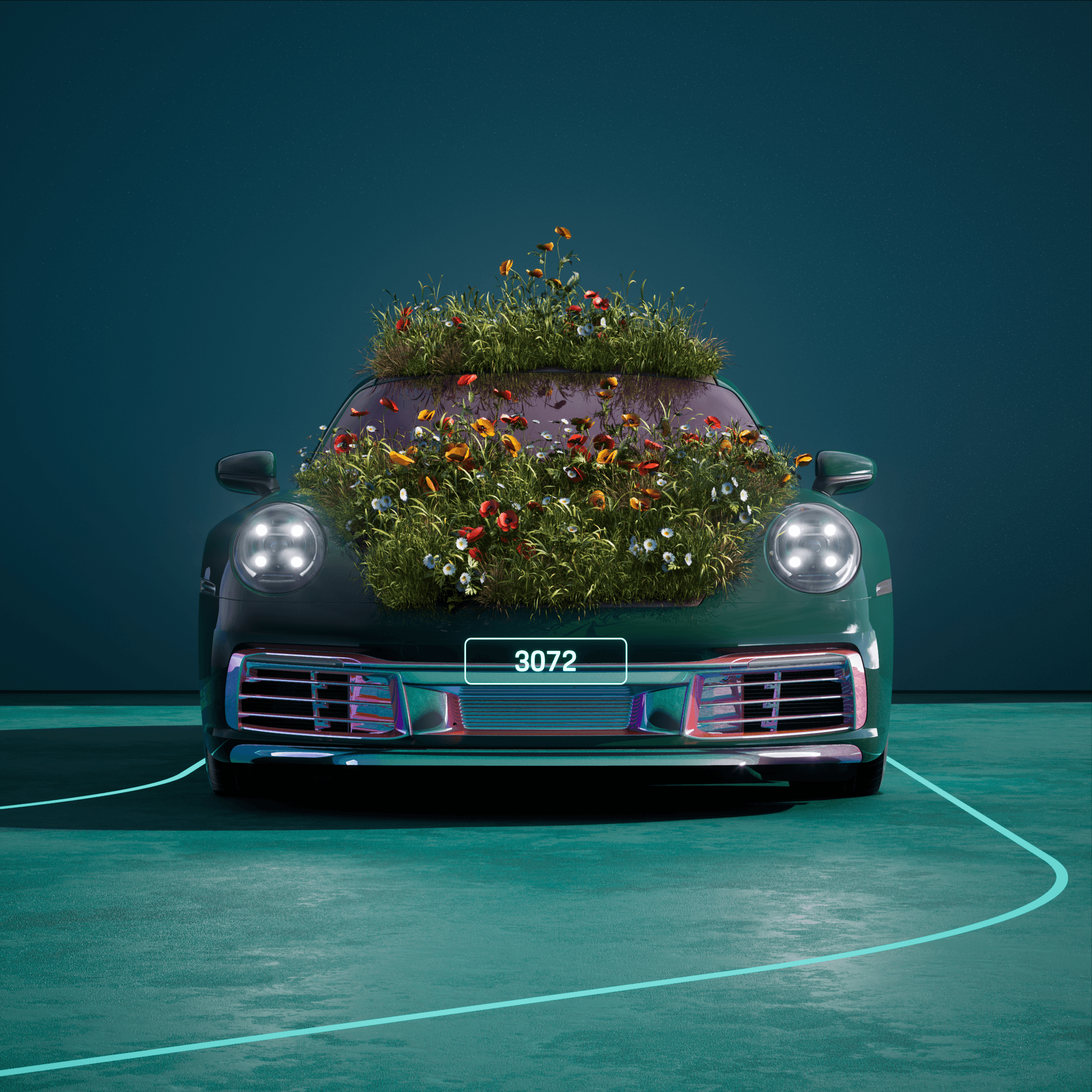The PORSCHΞ 911 3072 image in phase