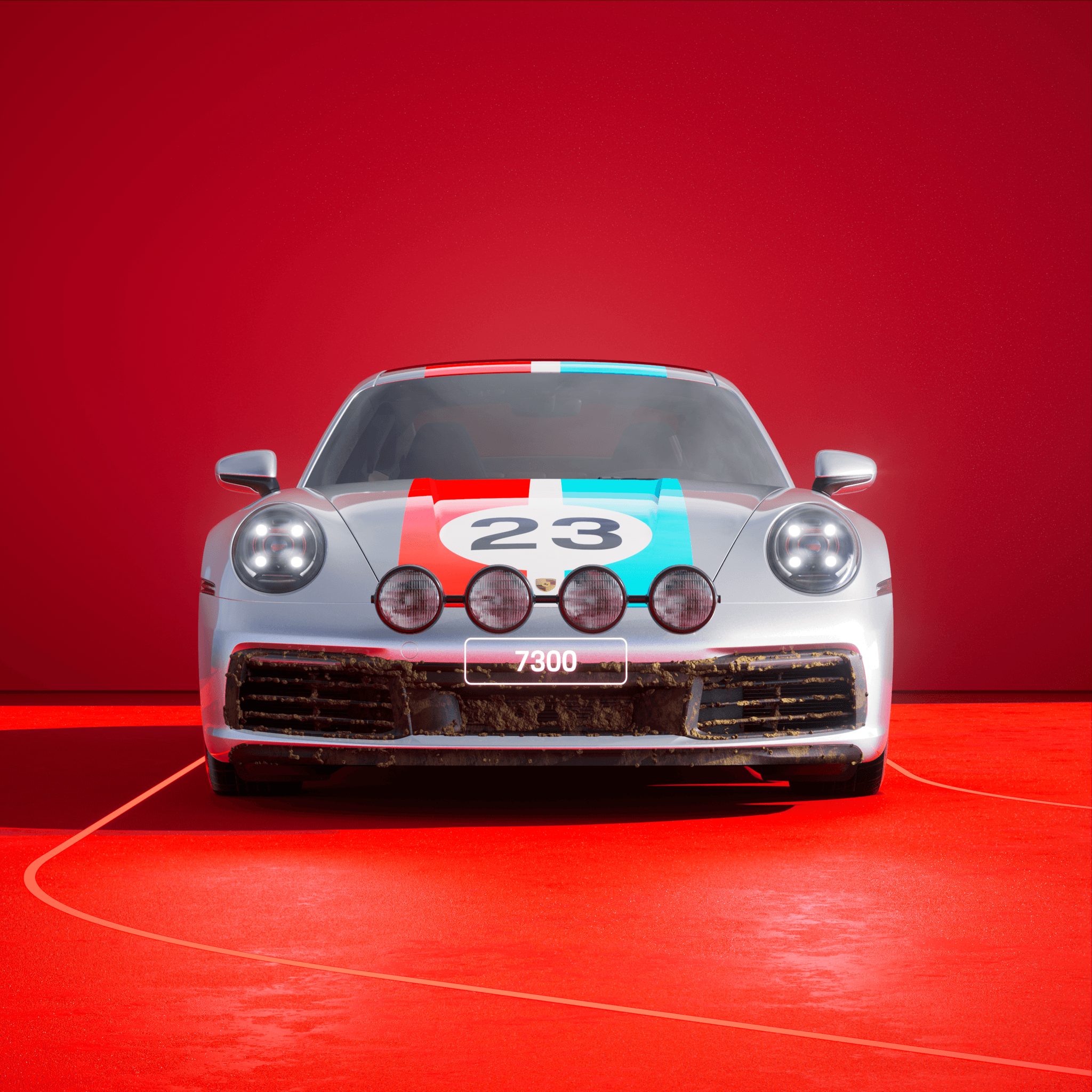 The PORSCHΞ 911 7300 image in phase