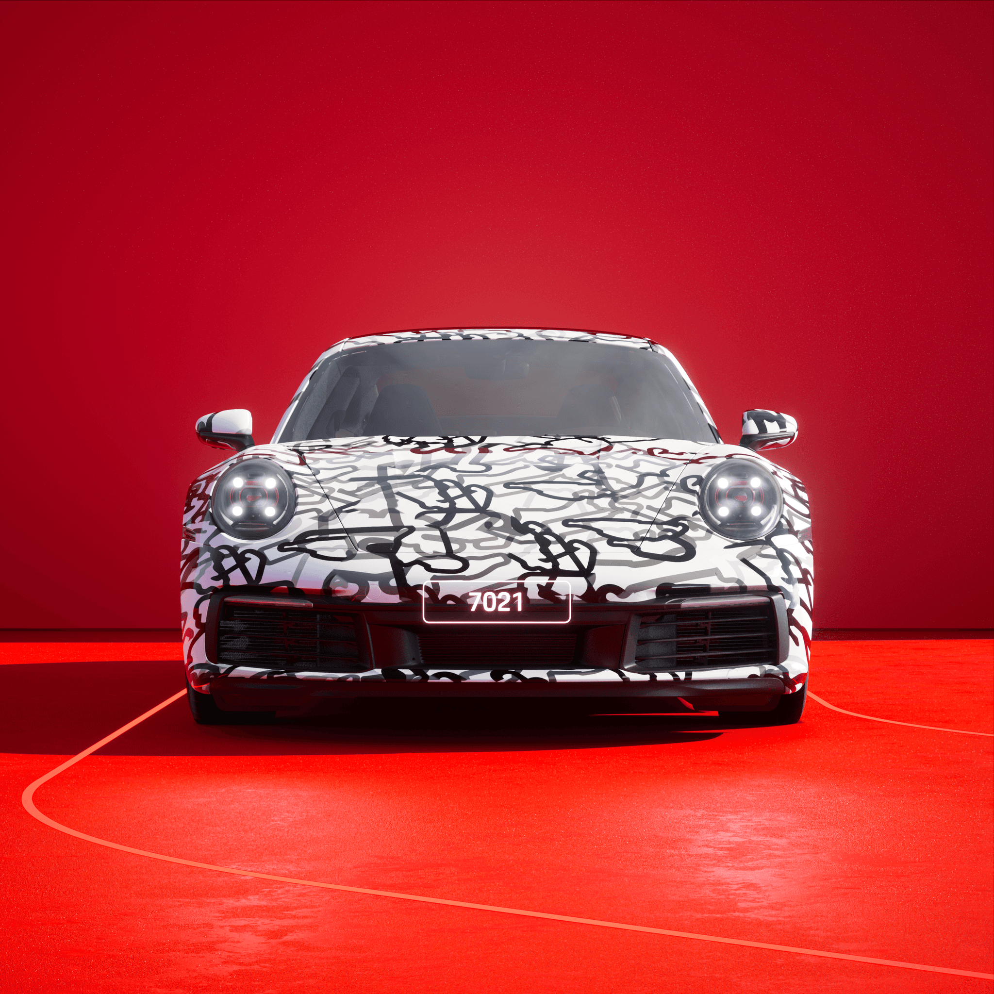 The PORSCHΞ 911 7021 image in phase