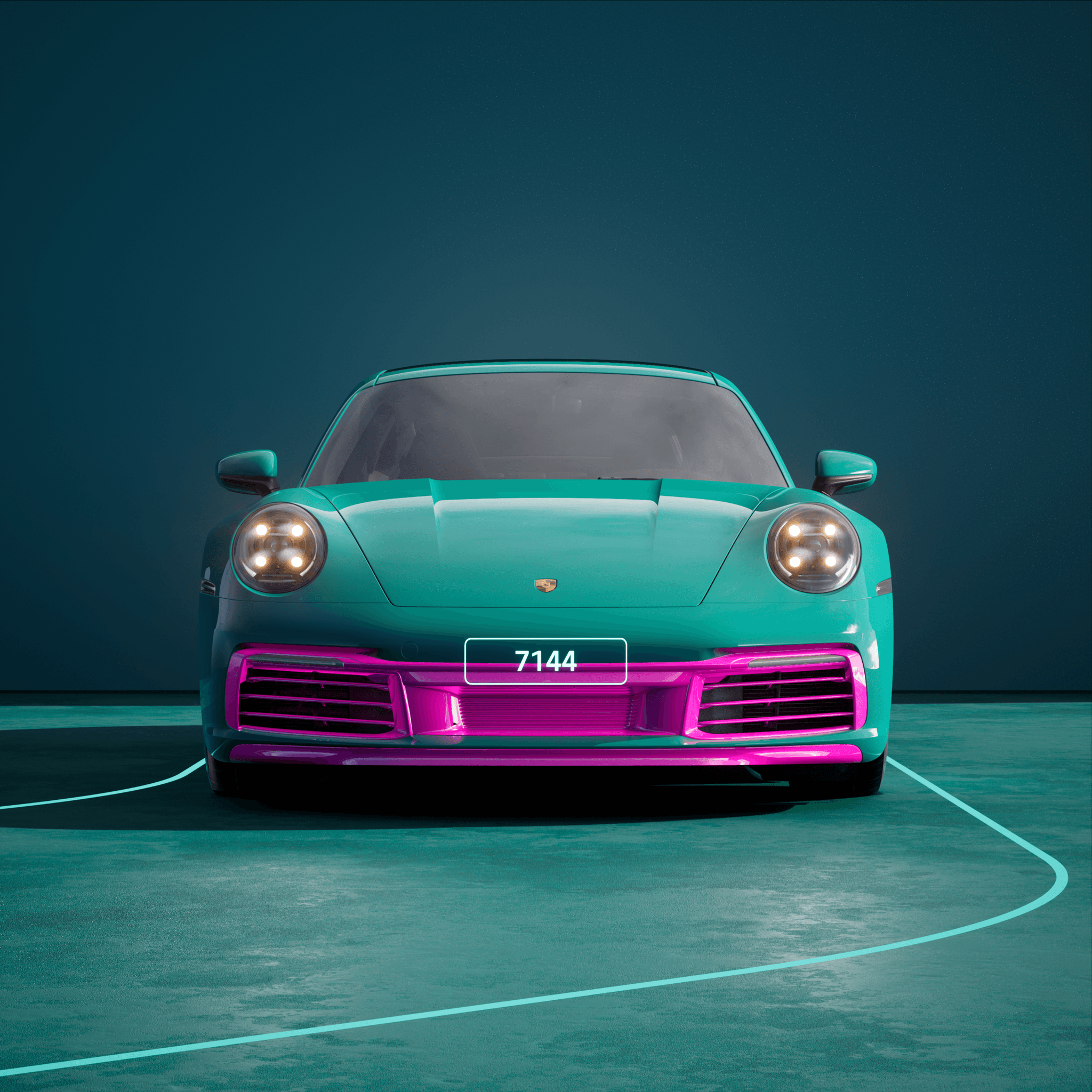 The PORSCHΞ 911 7144 image in phase