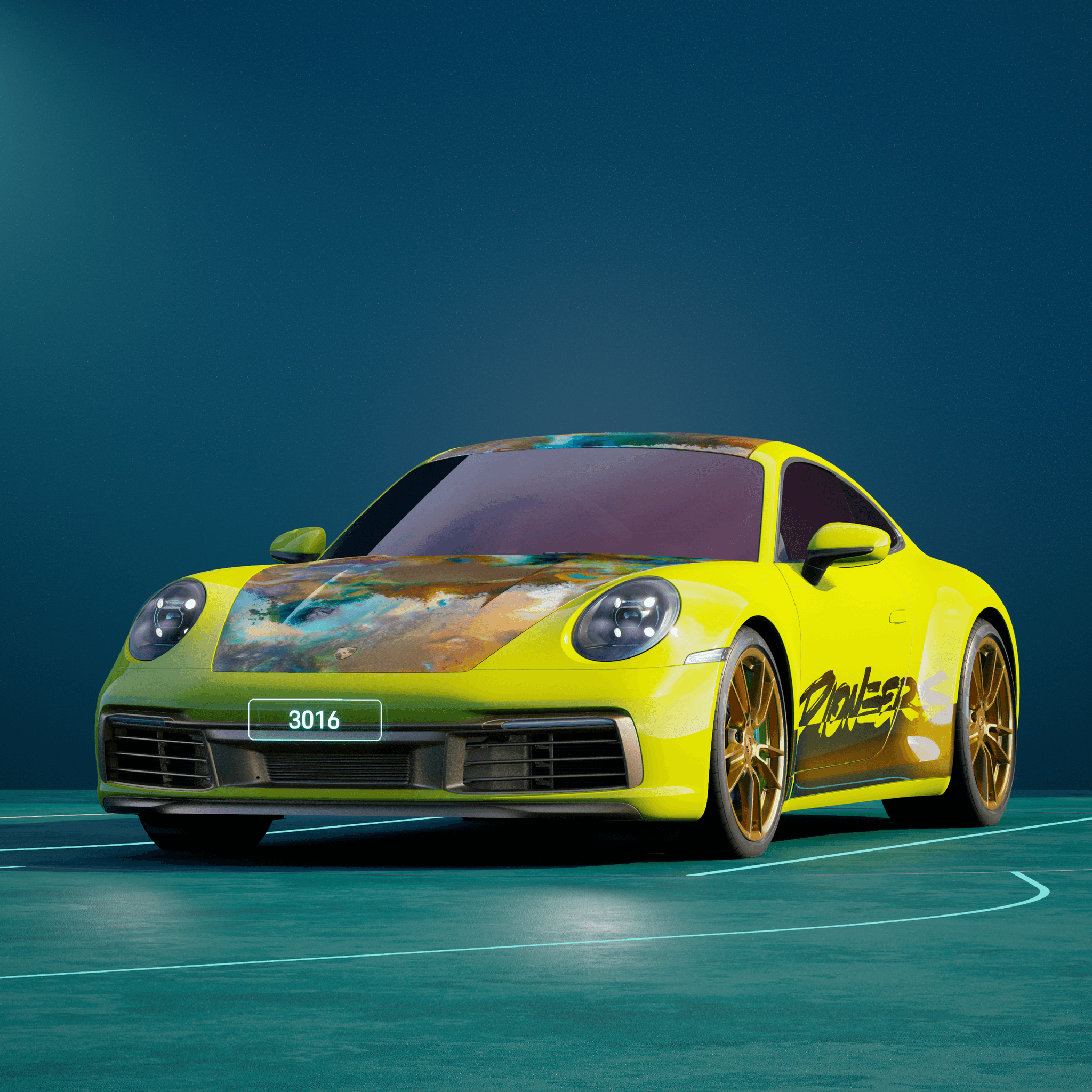The PORSCHΞ 911 3016 image in phase