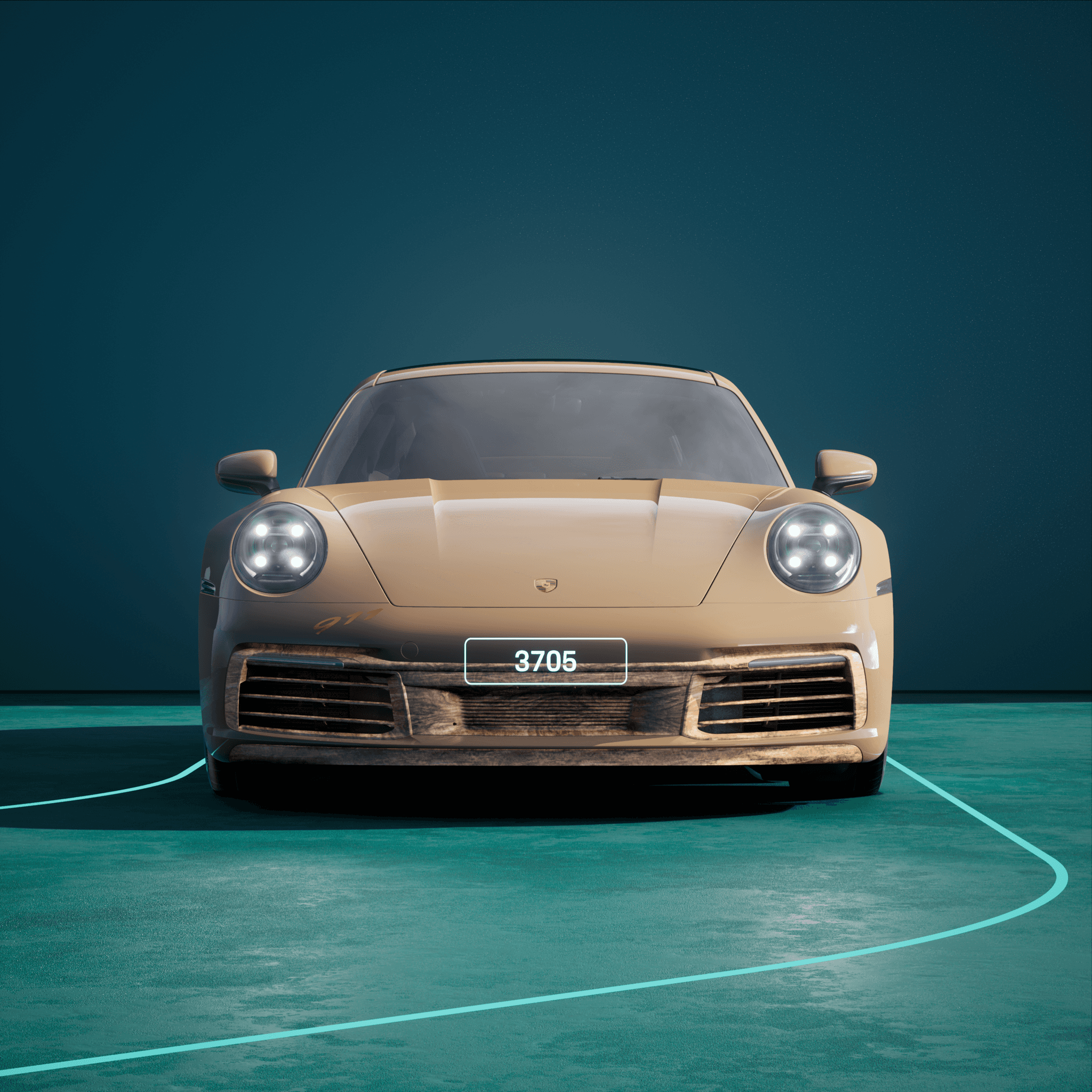 The PORSCHΞ 911 3705 image in phase