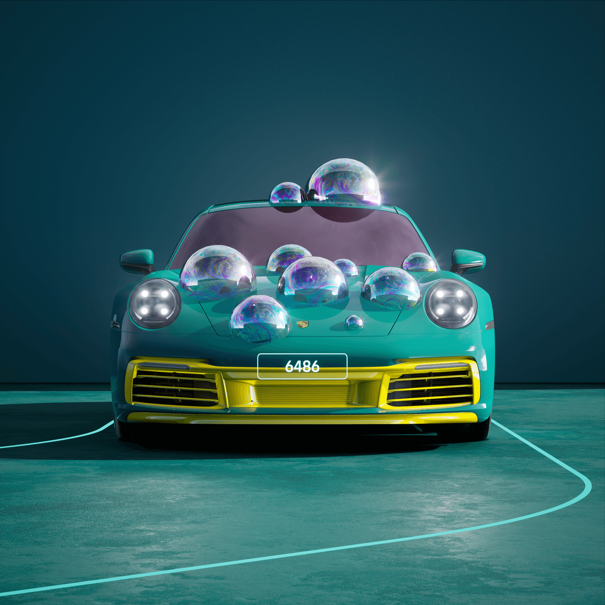 The PORSCHΞ 911 6486 image in phase