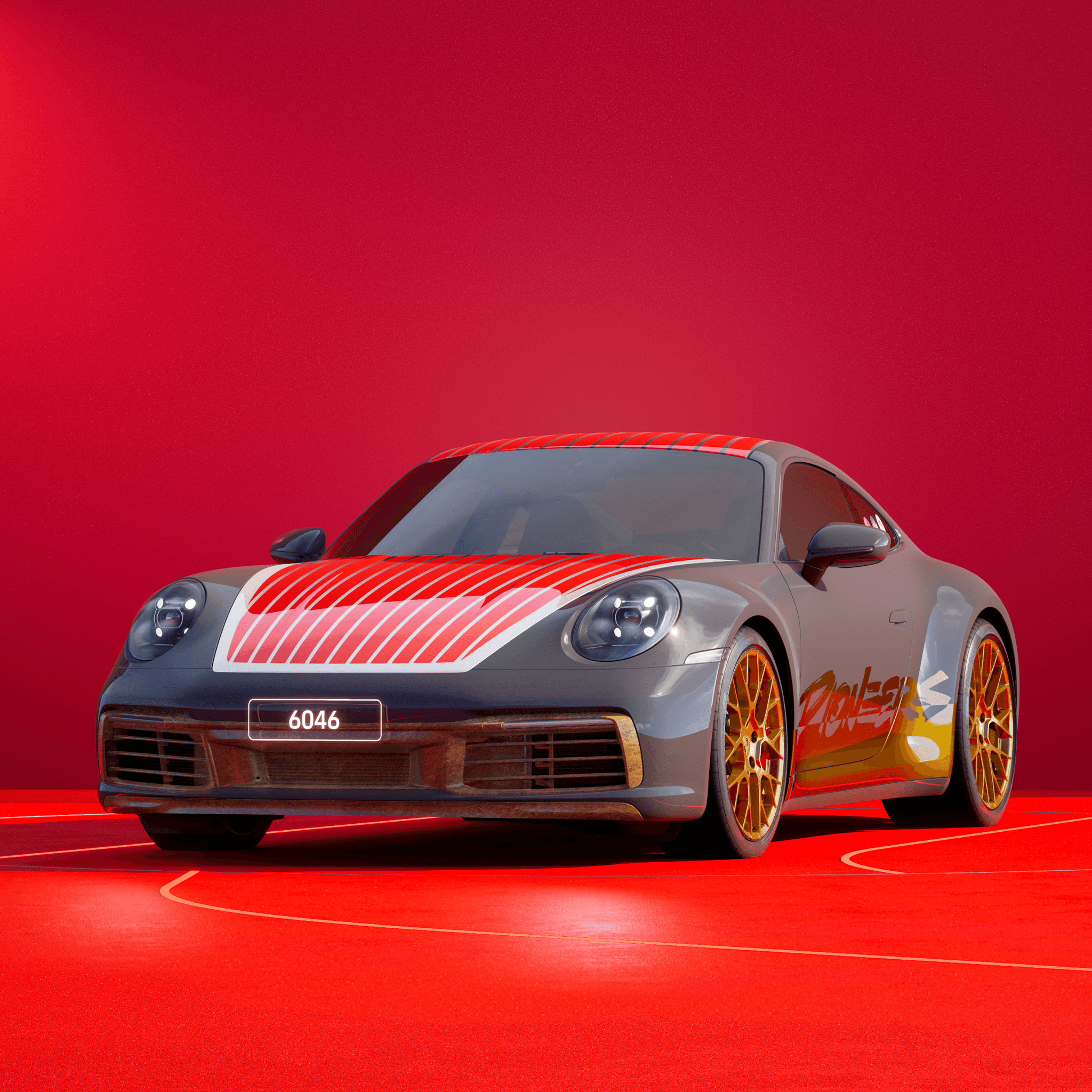 The PORSCHΞ 911 6046 image in phase
