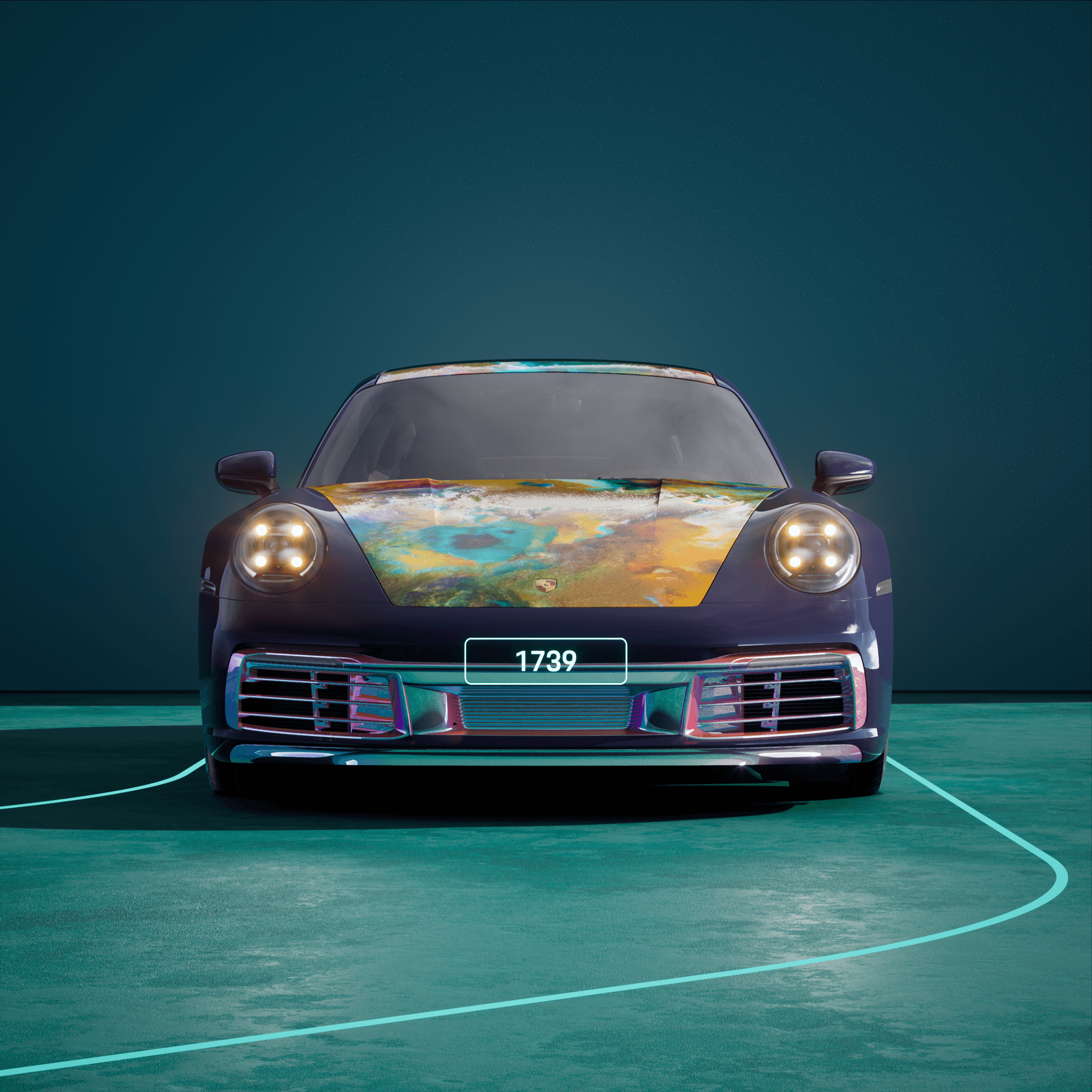 The PORSCHΞ 911 1739 image in phase