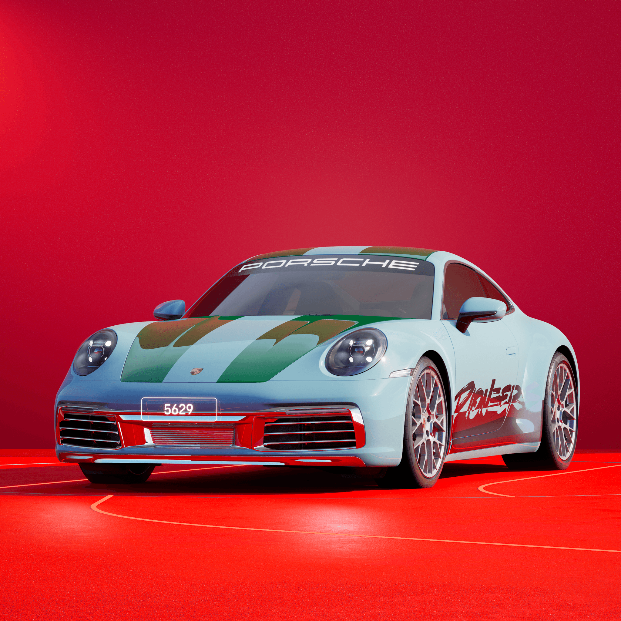 The PORSCHΞ 911 5629 image in phase
